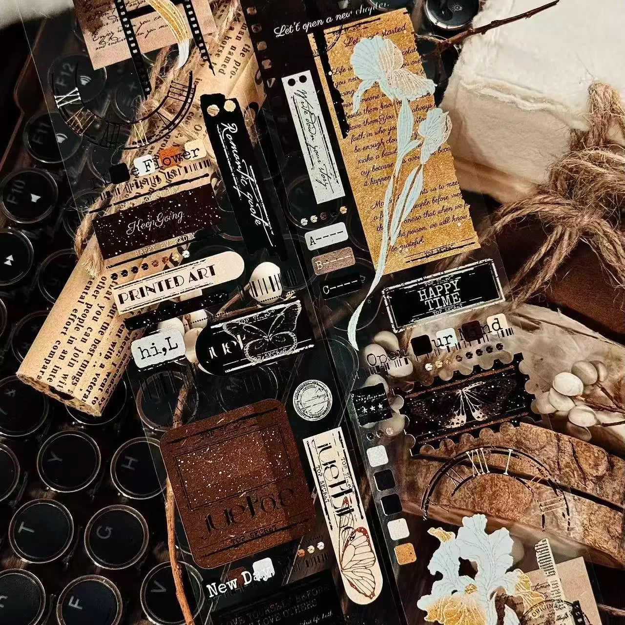 Linlanxi Vol13【Iris Flower】Original Design Retro Exquisite Light Vintage Decorative Washi Pet Tape