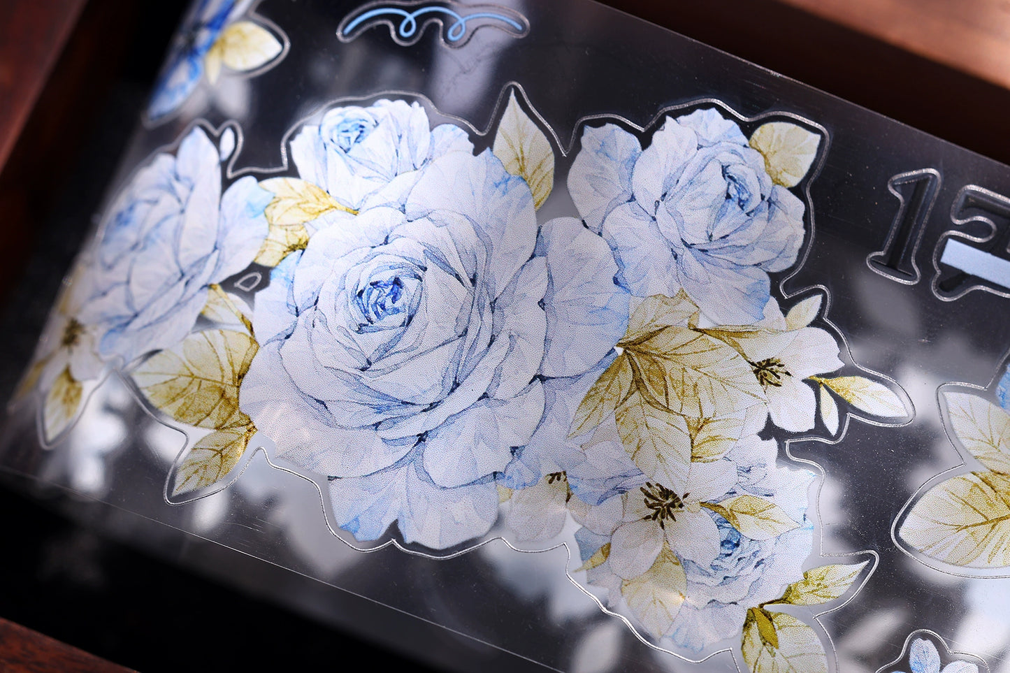 XiaoBaiJia【Jian Shi Blue】Light Retro Orginal Design Washi Pet Tape Landscape Stickers