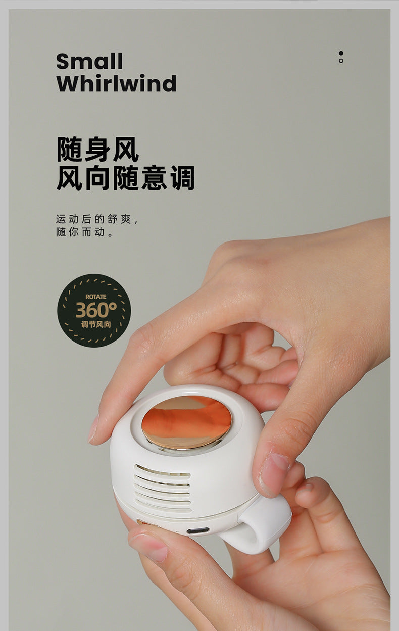 ‌Mini Cyclone-160g Bladeless Clip Fan That Goes Everywhere. 3 Speeds. 900mAh. Silicone Clip. Clip Anywhere. Hands-Free Cooling.