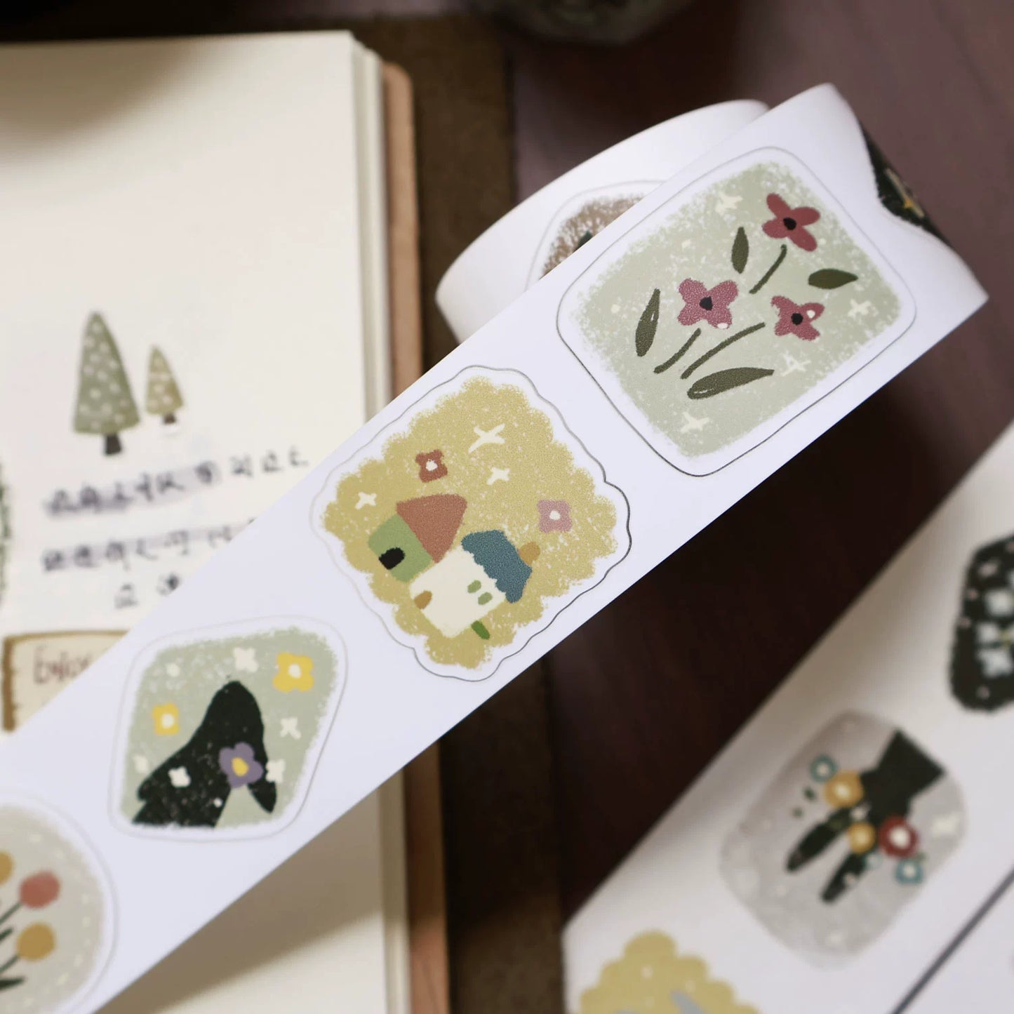 YiEr Minimalist Style Vol4【Spring Exhibition】Light Retro Orginal Design Washi Pet Tape Landscape Stickers