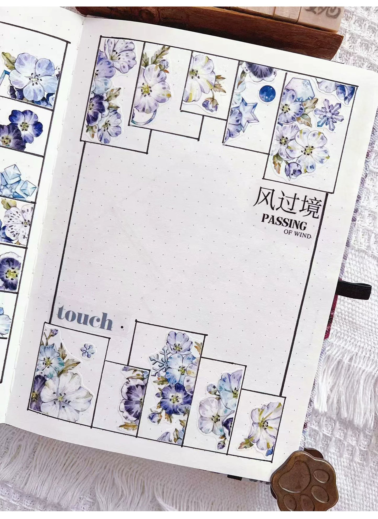 ZiYuanSu Vol15【Baby Blue Eyes】Follower Background Scene Kiss-cut Floral Washi Tape and PET Stickers