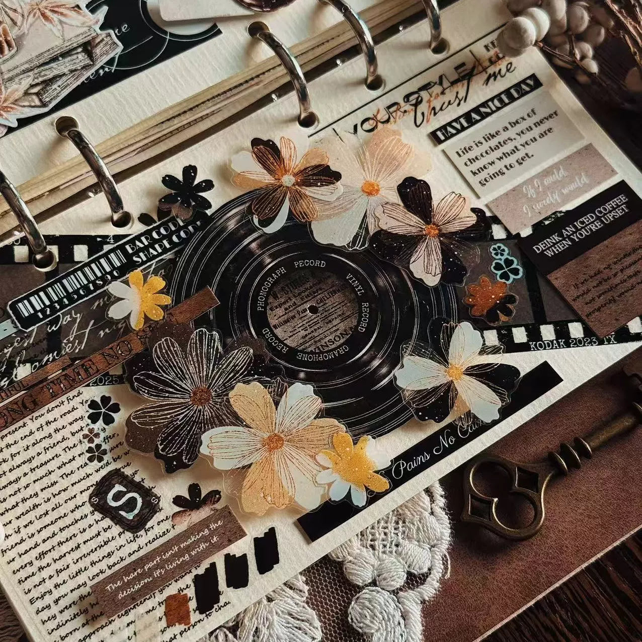 Linlanxi【Memories of Time】Original Washi/Pet Tape New Retro Life Old Film Series Decorative Tape Long Loop Full Roll