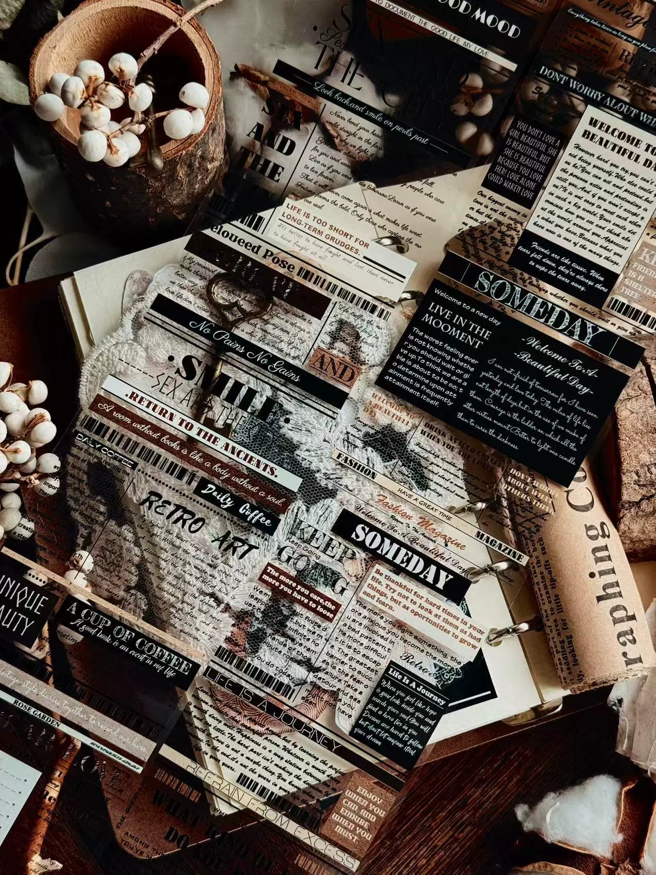 Linlanxi 【Herben Supplement】Original  Washi/Pet Tape - New Fashion Retro Wider English Counted Tape