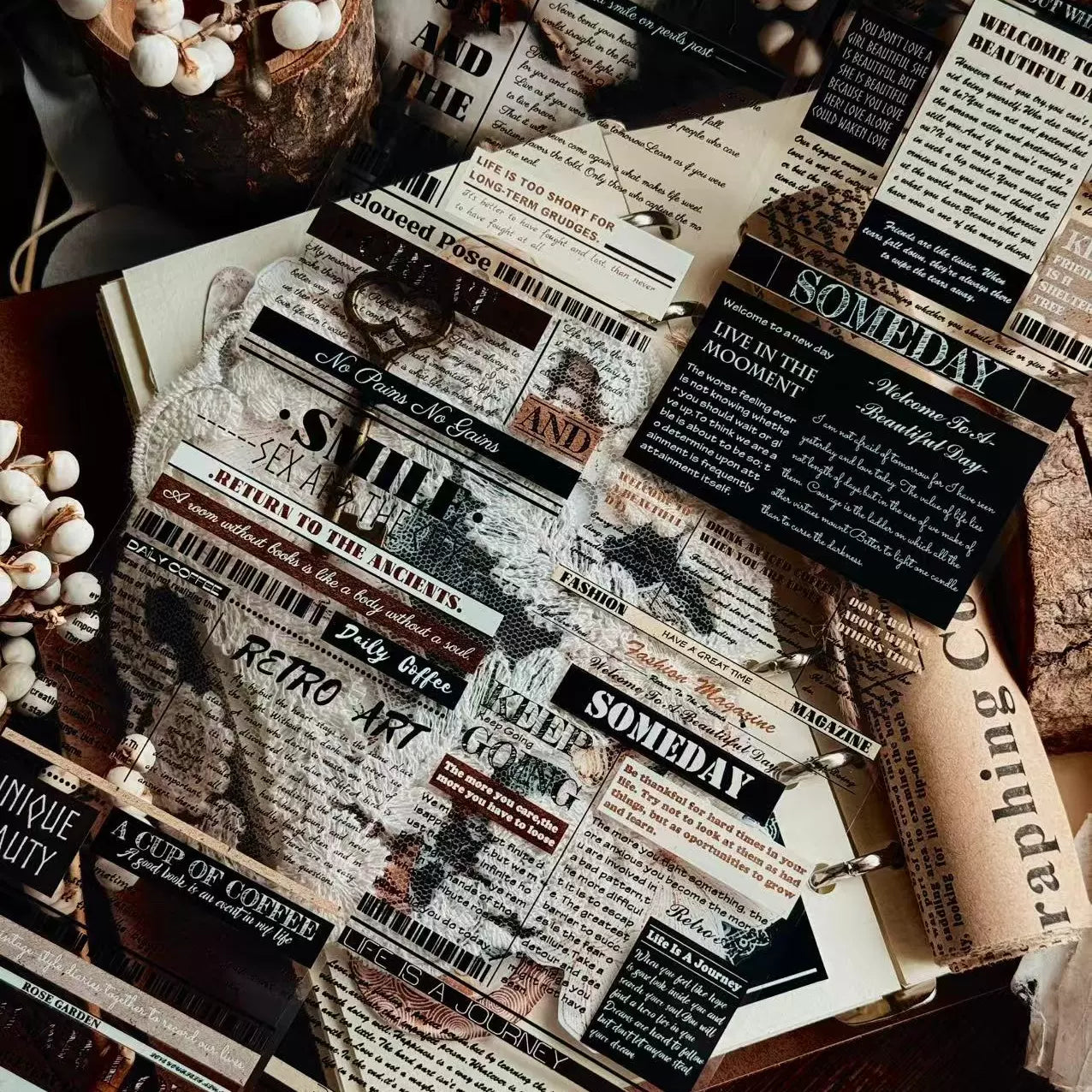 Linlanxi 【Herben Supplement】Original  Washi/Pet Tape - New Fashion Retro Wider English Counted Tape