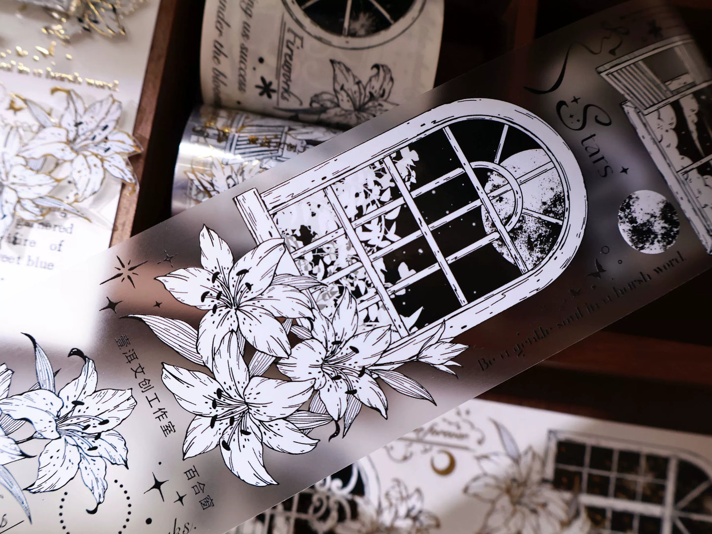 YiEr Vol14【Lily Window】Lily  Washi Tape and PET Stickers