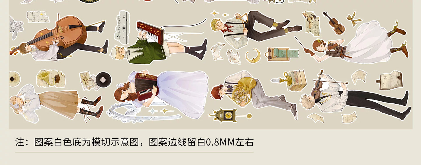 ZiYuanSu Vol15【Fingertip Radiance】Character Material Pre-cut Washi PET Tape