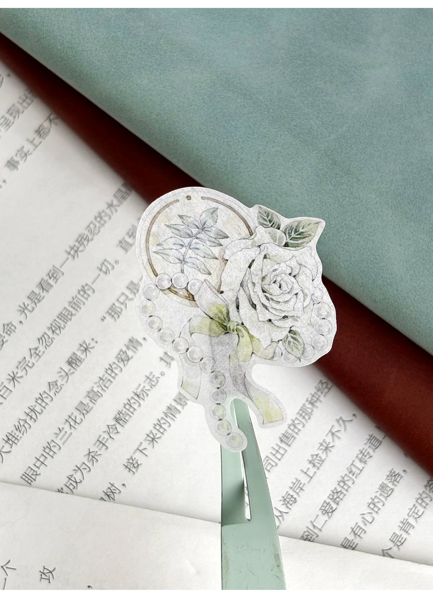 ZiYuanSu Vol15【Green Stamen】Kiss-cut Floral Washi Tape and PET Stickers