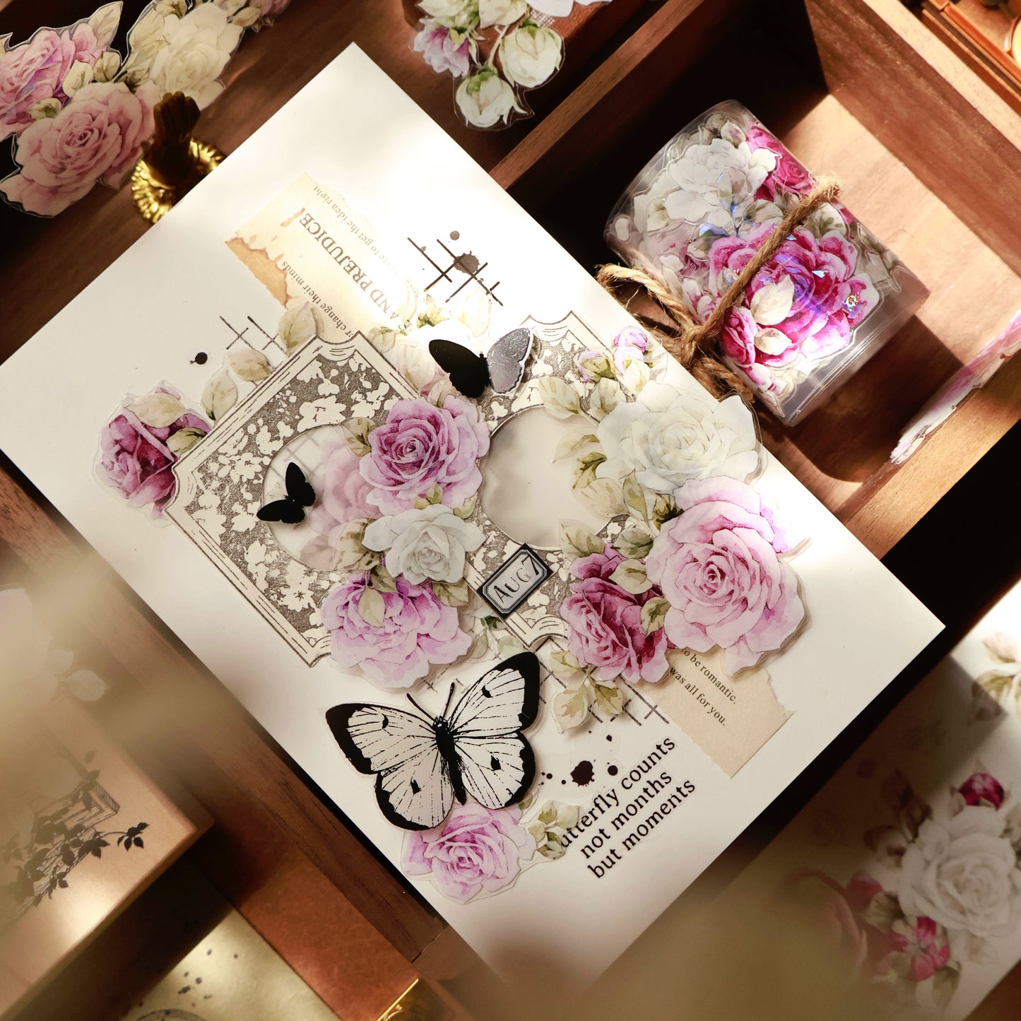 YiEr Vol15【Flower Frame Stamp】Imported Maple Red Rubber and Maple Wood Stamp