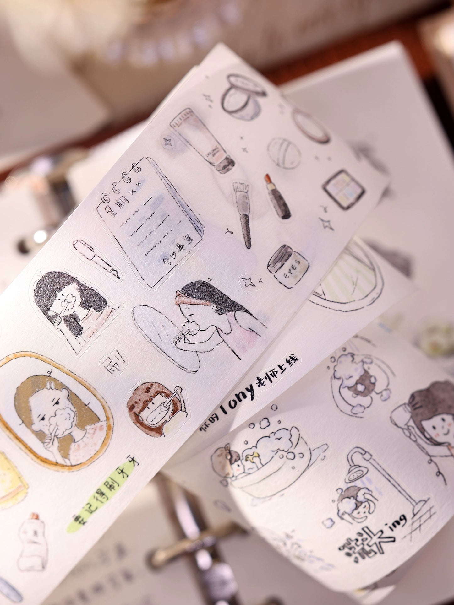 XiaoBaiJia Minimalist Style【Daily Affairs】Light Retro Orginal Design Washi Pet Tape Landscape Stickers