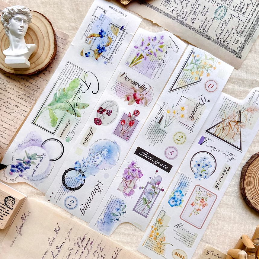 XingXing Vol6【Notes on Old Dreams】 Pre-cut Light Retro Base Background Washi/PET Tape