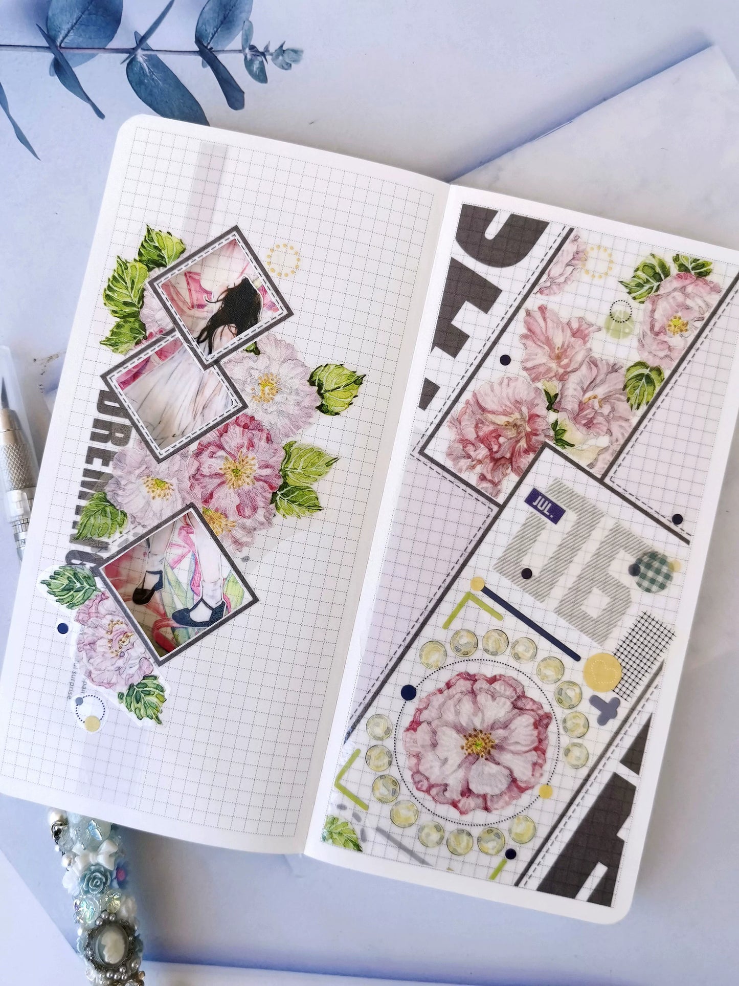 Small Floating Bubble Typesetting3 Washi Tape Basic Lazy Border Frame Suitable for A5/A6/B6