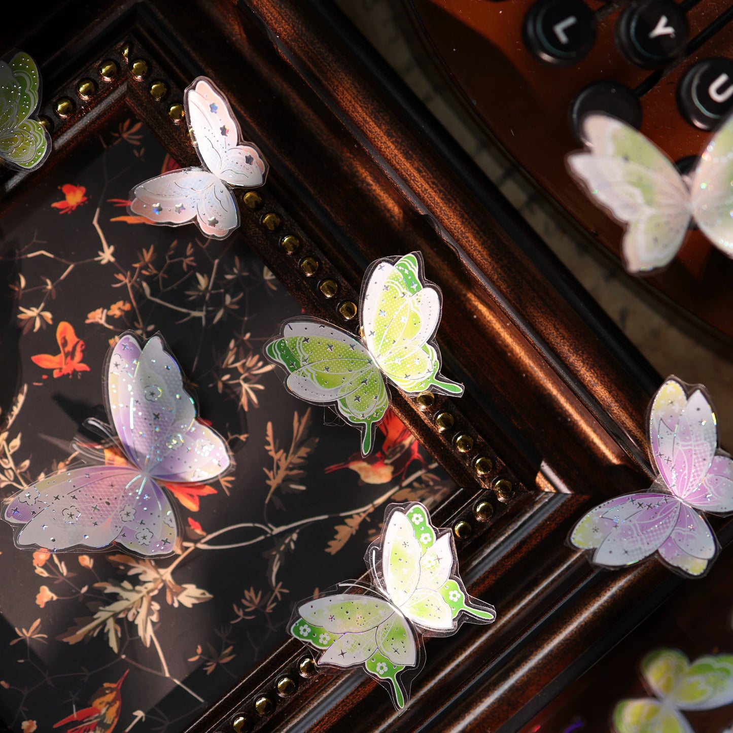 YiEr Vol17【Cicada Dream Butterfly】Kiss-cut Butterfly Washi Tape and PET Stickers
