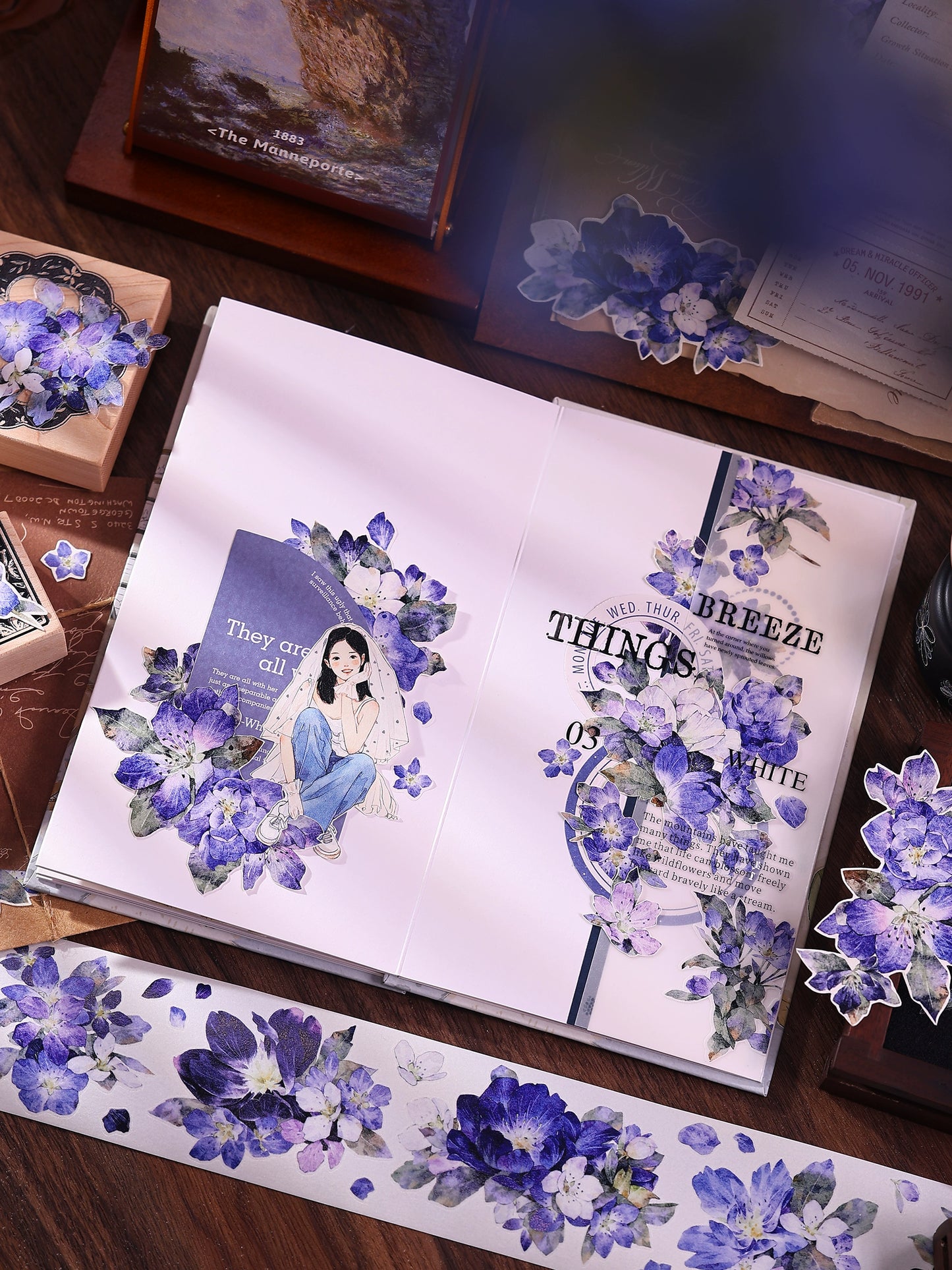 XiaoBaiJia【Lanyu Island】Light Retro Orginal Design Washi Pet Tape Landscape Stickers