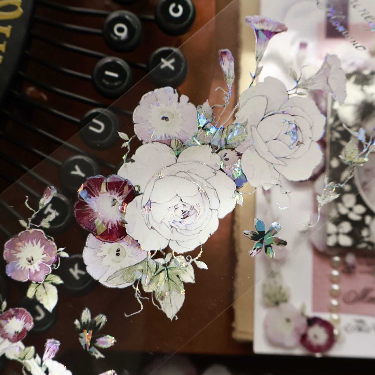 YiEr Vol15【Open Window and See Flowers】Orginal Design Pre-cut Washi/Pet Floral Tape Light Retro Landscaping Stickers