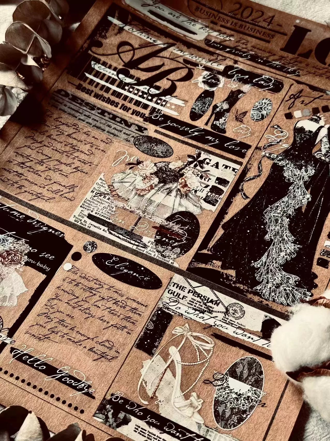 Linlanxi【 Romantic Quotes】Original Design Text Washi/Pet Tape Sticker, 5-meter-long Loop Roll