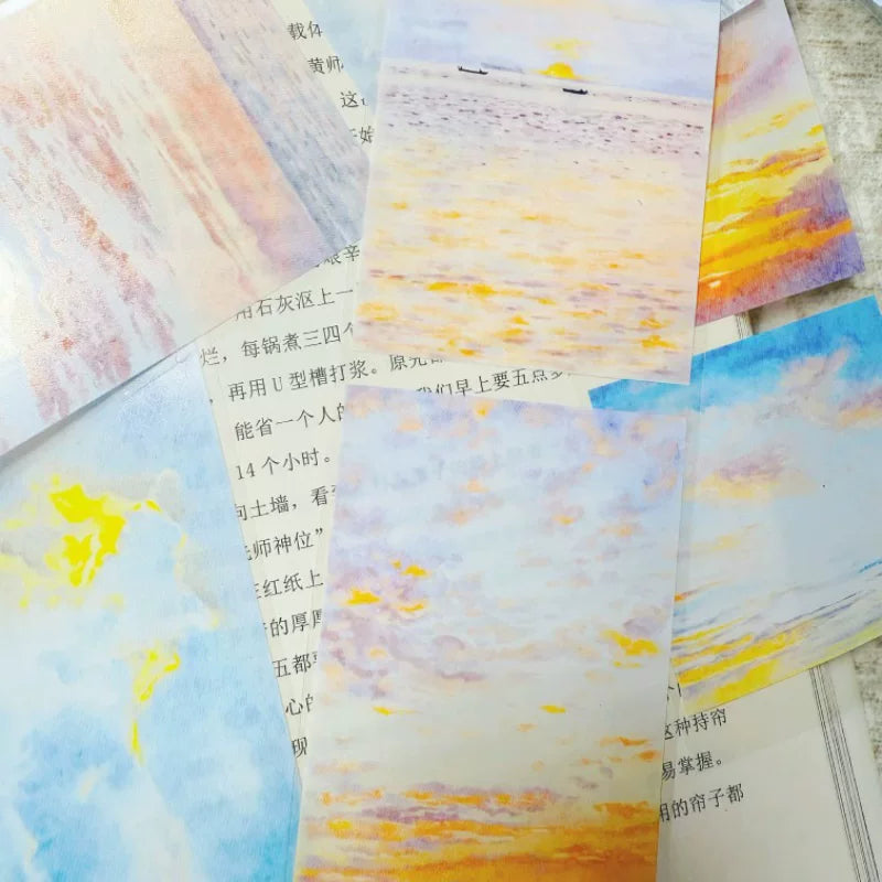 ZaoZao Vol3【Sky Color】Original Design Kiss-Cut Washi PET Tape Stickers,for Scrapbook Supplies,Journaling,Junk Journal,Bullet Journal,Planner Stickers