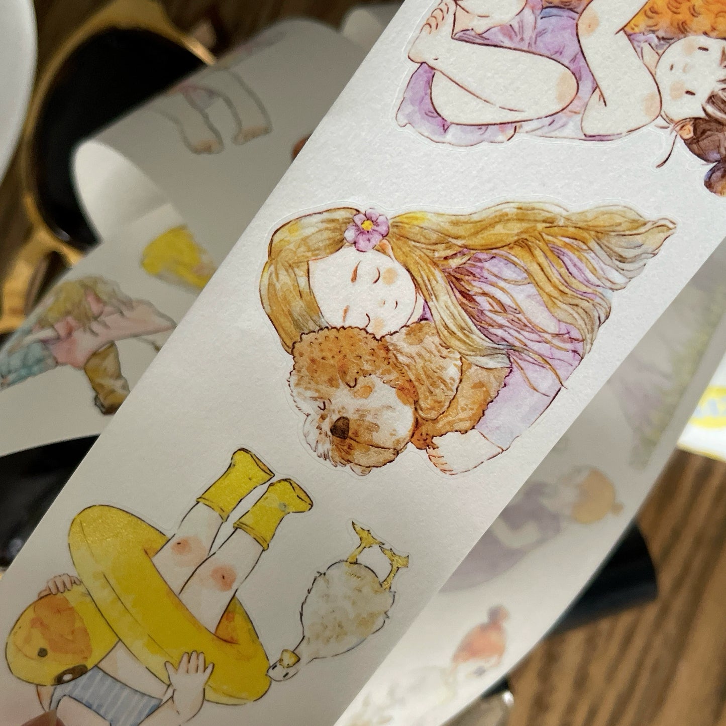 Seahorse Forest Vol7【A42#Best Buddy】Original Design Pre-Cut Kawaii Washi/PET Tape Stickers,for Scrapbook Supplies,Journaling,Junk Journal,Bullet Journal,Planner StickersDing Ding