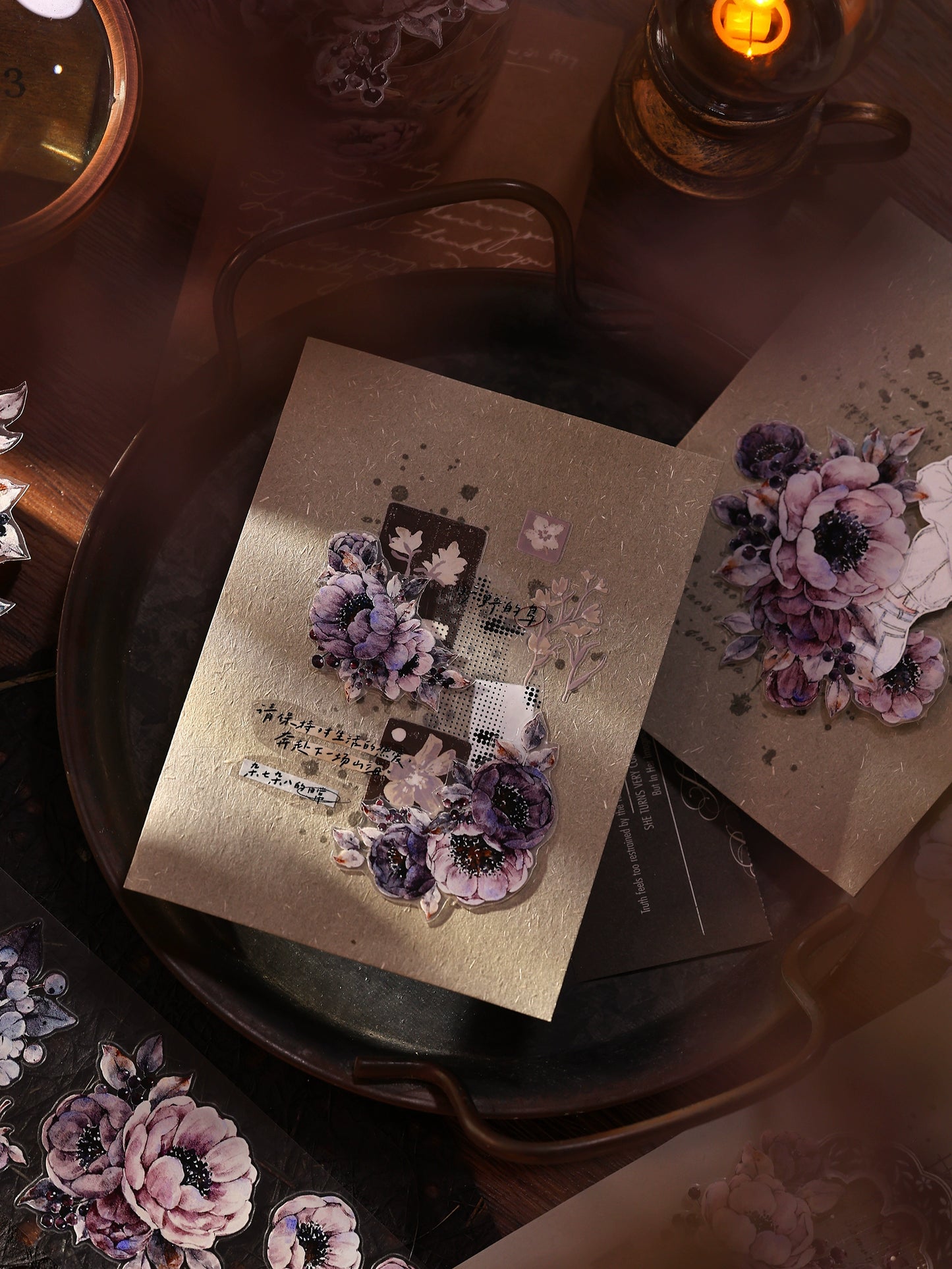 XiaoBaiJia【Night Breeze】Light Retro Orginal Design Washi Pet Tape Landscape Stickers