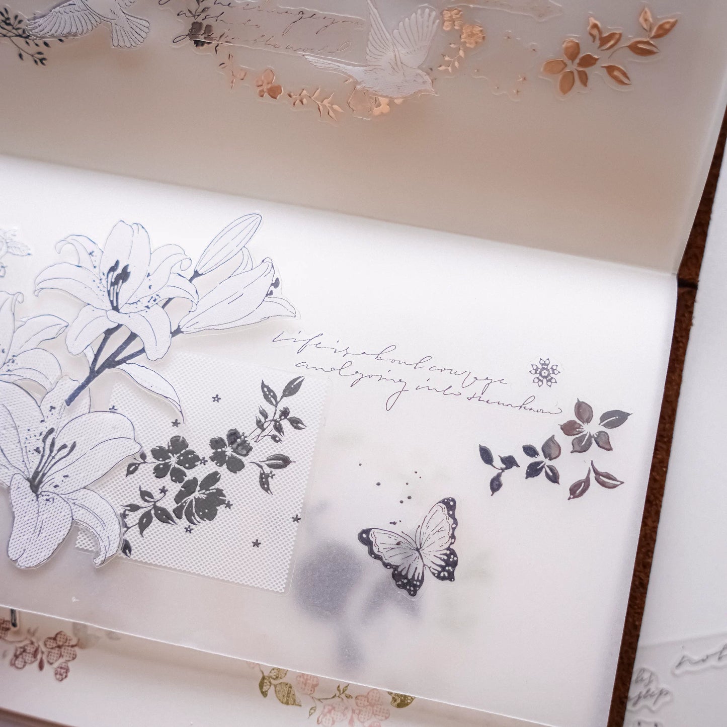 Yuanzi-Jennyuanzi【Epistle】Pre-cut English Text Hot Silver Washi PET Tape