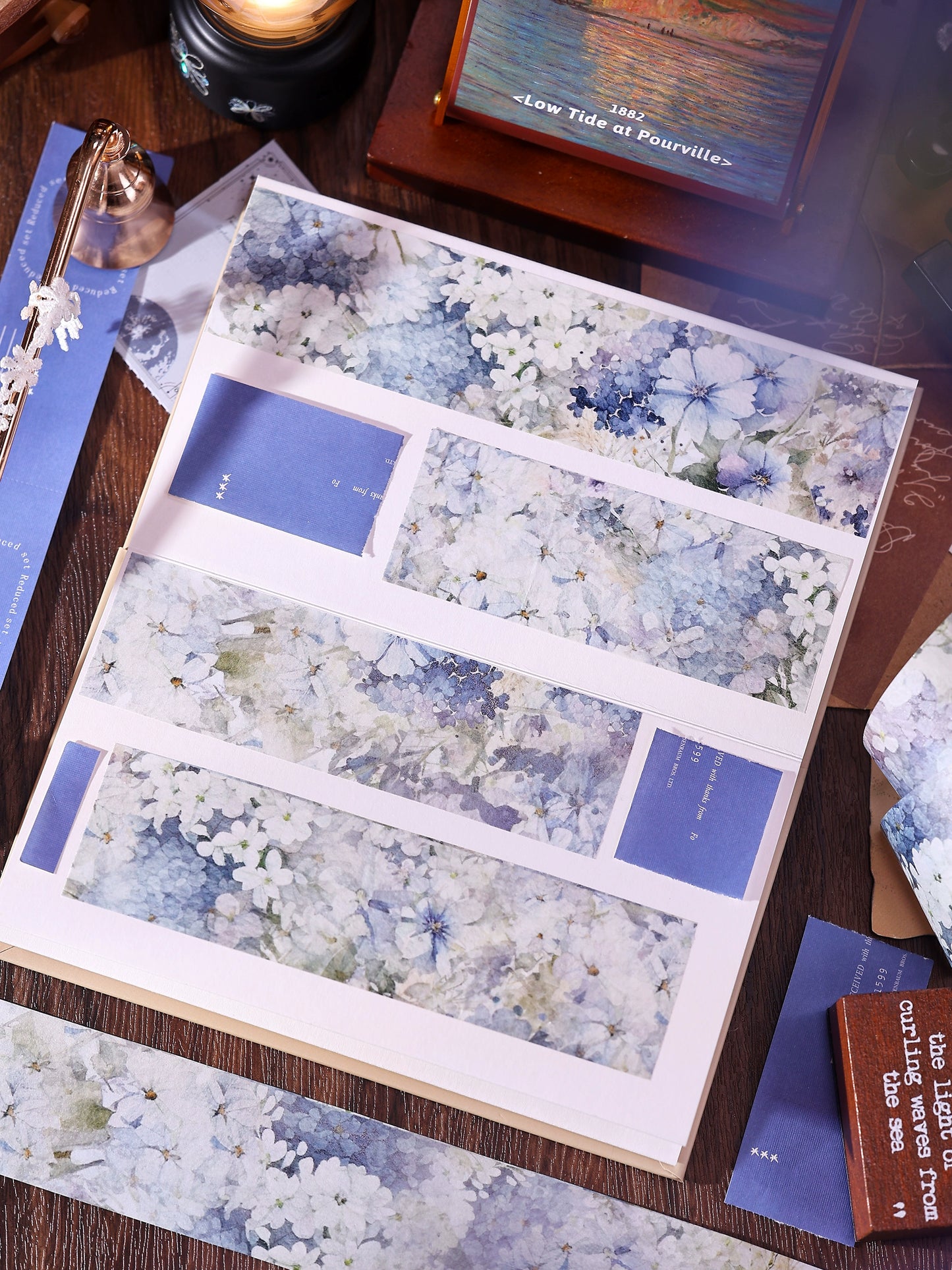 XiaoBaiJia【Notes in the Clouds】Light Retro Orginal Design Washi Pet Tape Landscape Stickers