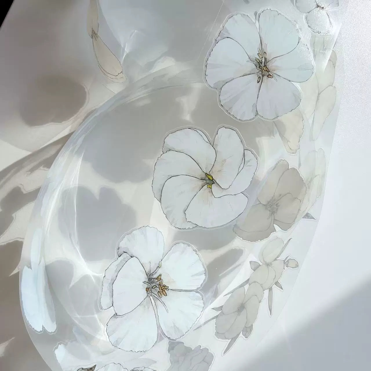 Kaixiaoxun Vol12【Plain White】 Pre-Cut Long Loop Washi/Matte PET Tape for Scrapbook Supplies,Junk Journal Supplies