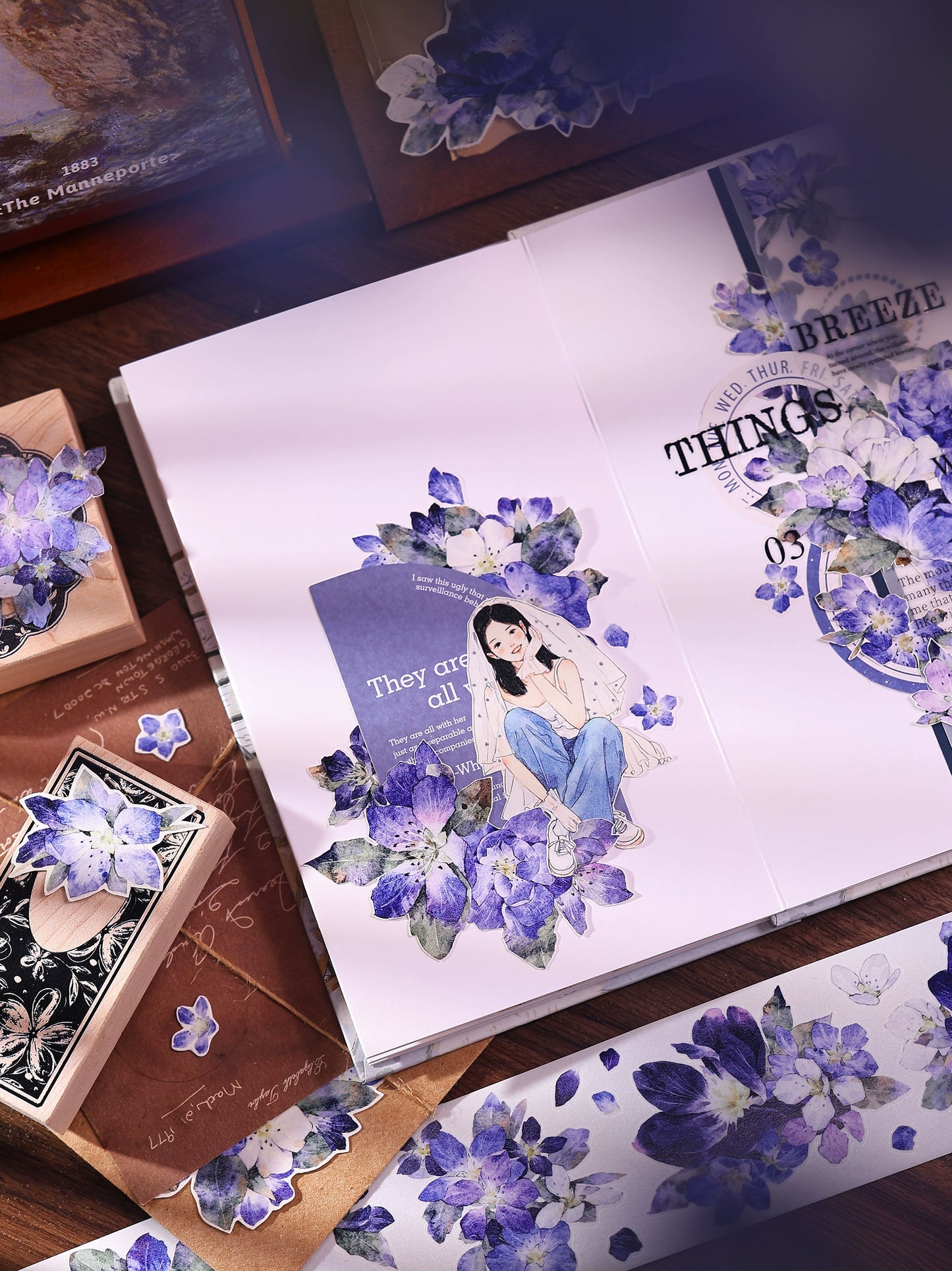 XiaoBaiJia【Lanyu Island】Light Retro Orginal Design Washi Pet Tape Landscape Stickers