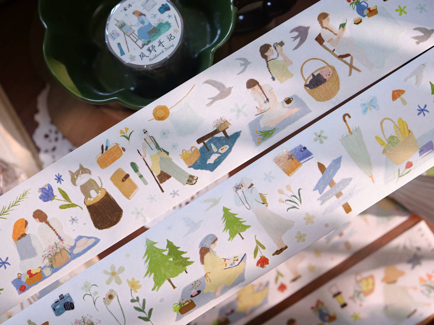 YiEr Vol8【Wind Field Notes】Salt Series Kiss-cut Washi Tape and PET Stickers
