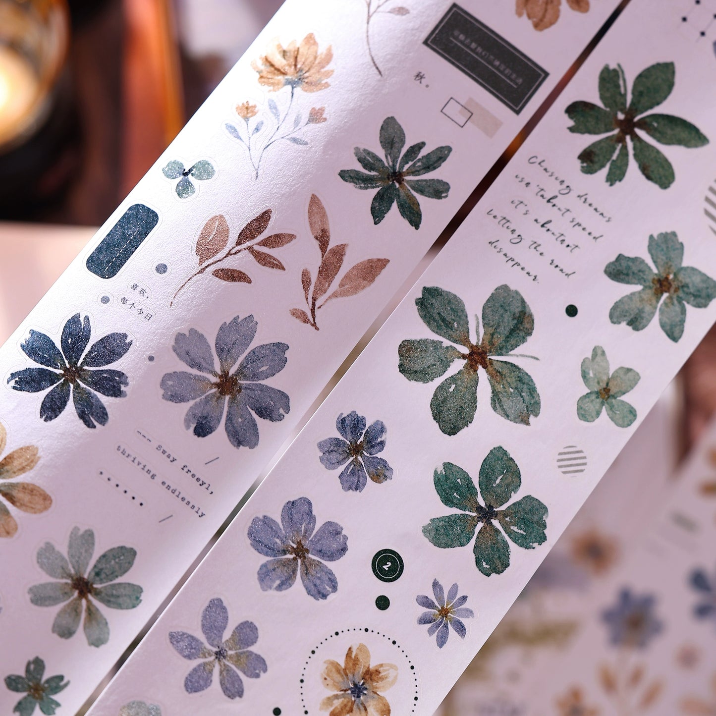 XiaoBaiJia【Green Book】Light Retro Orginal Design Washi Pet Tape Landscape Stickers