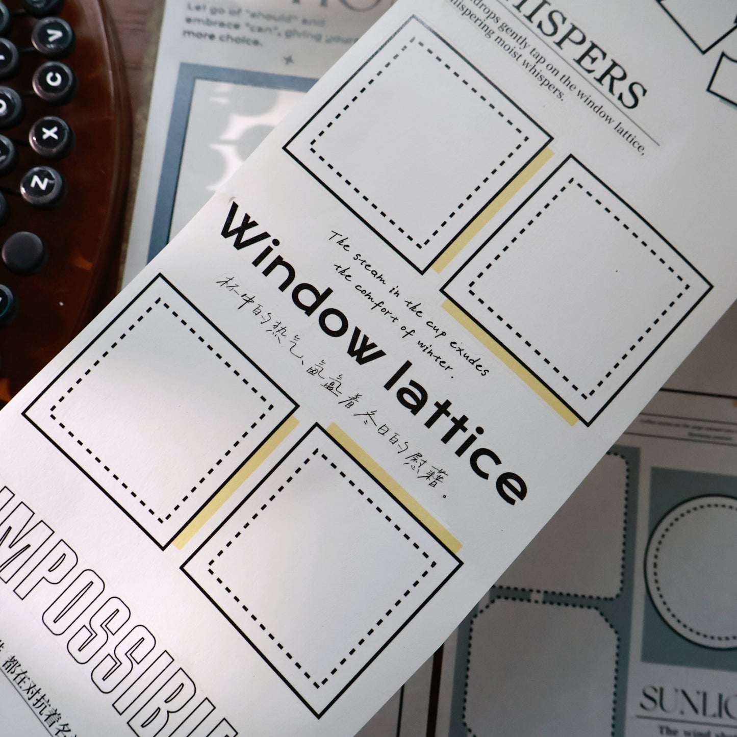 YiEr Vol15【Colorful Border】Orginal Design Pre-cut Washi/Pet Border Tape Light Retro Landscaping Stickers