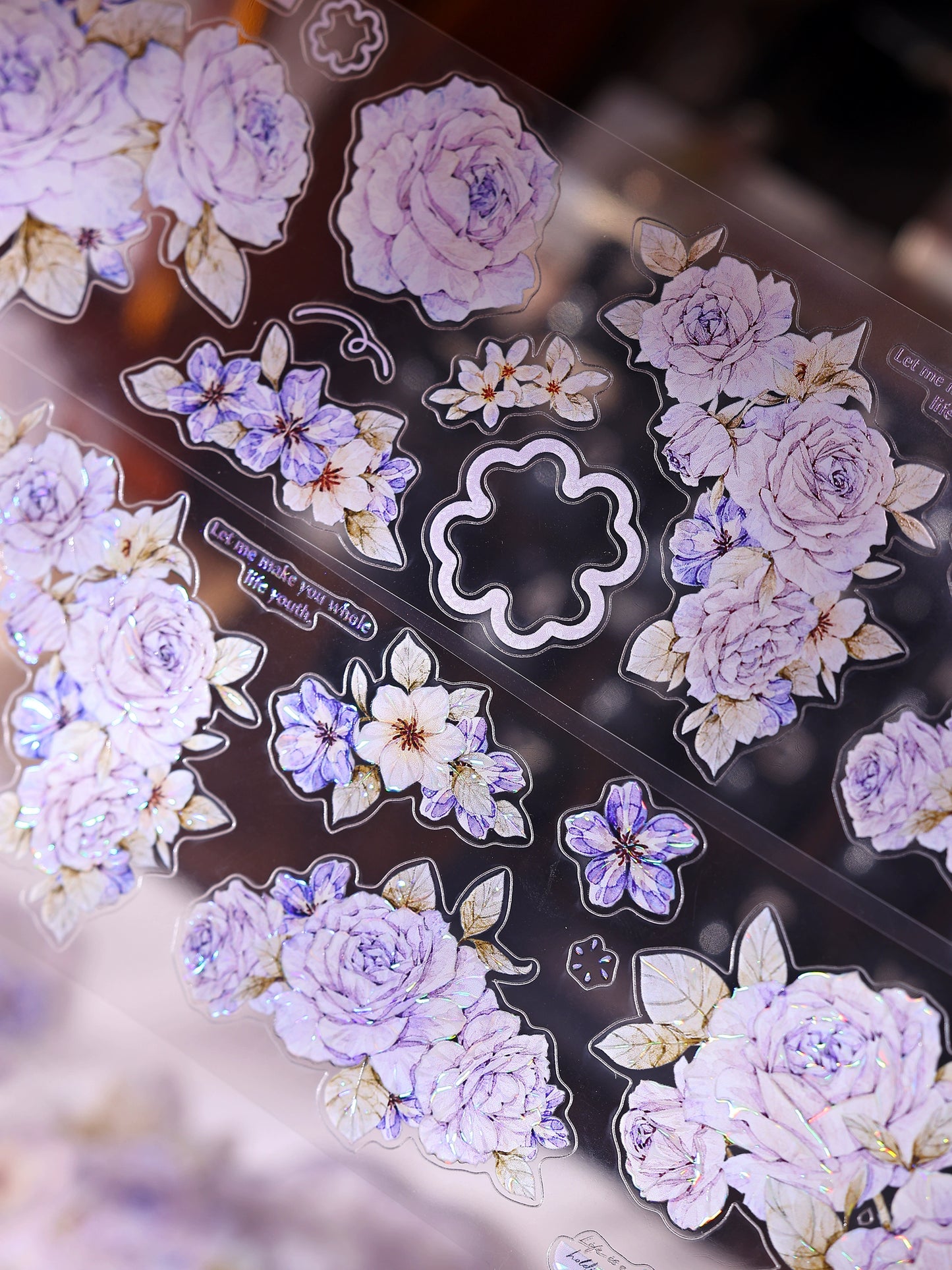 XiaoBaiJia【Rose Poetry】Light Retro Orginal Design Washi Pet Tape Landscape Stickers