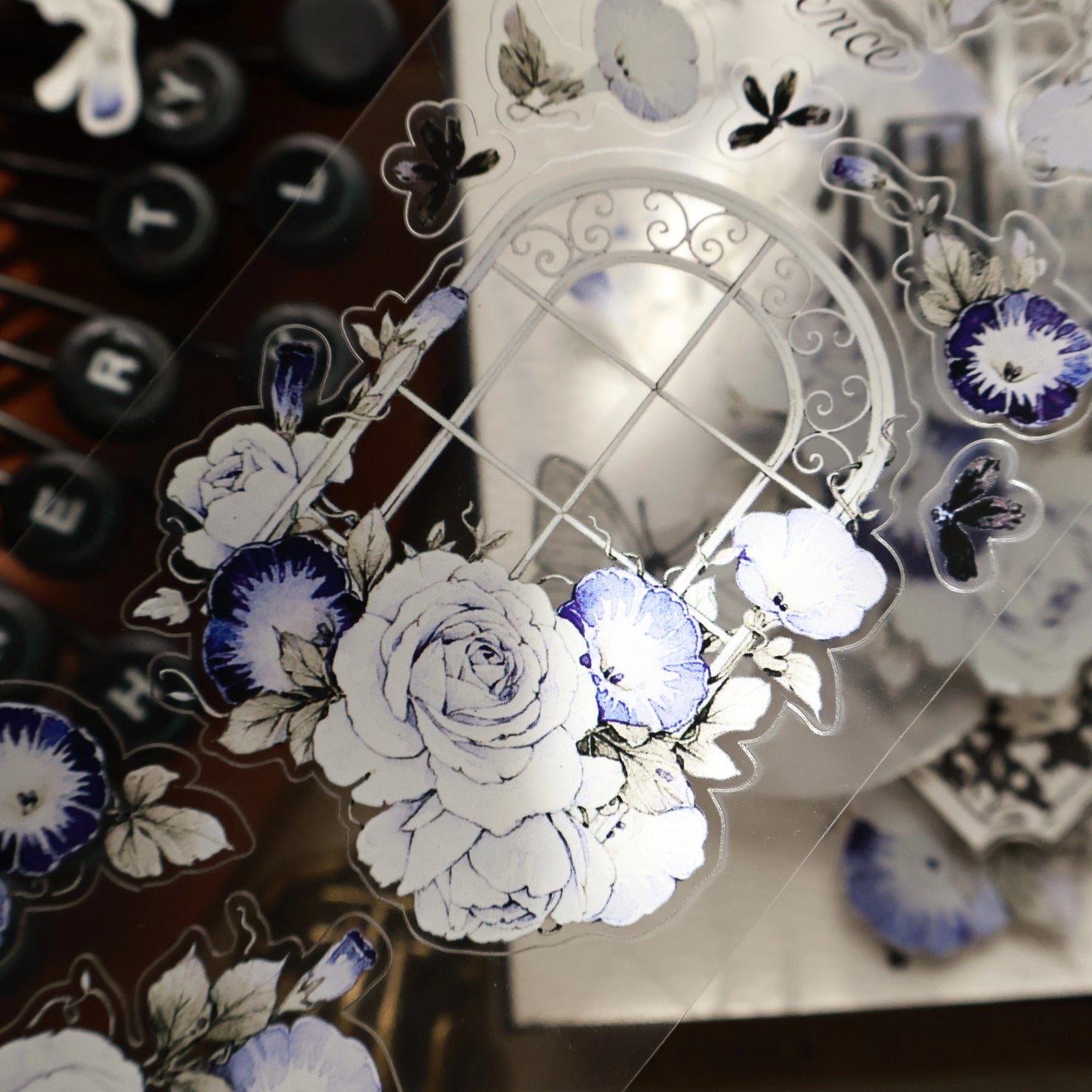 YiEr Vol15【Open Window and See Flowers】Orginal Design Pre-cut Washi/Pet Floral Tape Light Retro Landscaping Stickers