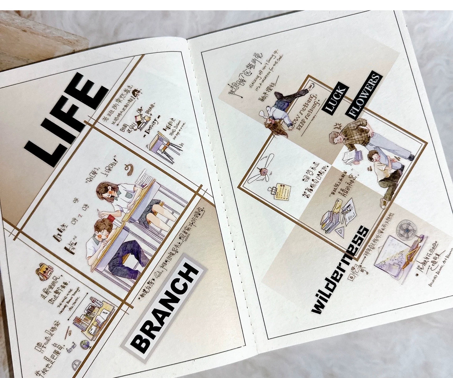 XingXing【Memoir】 Pre-cut Light Retro Campus Youth Washi/PET Tape