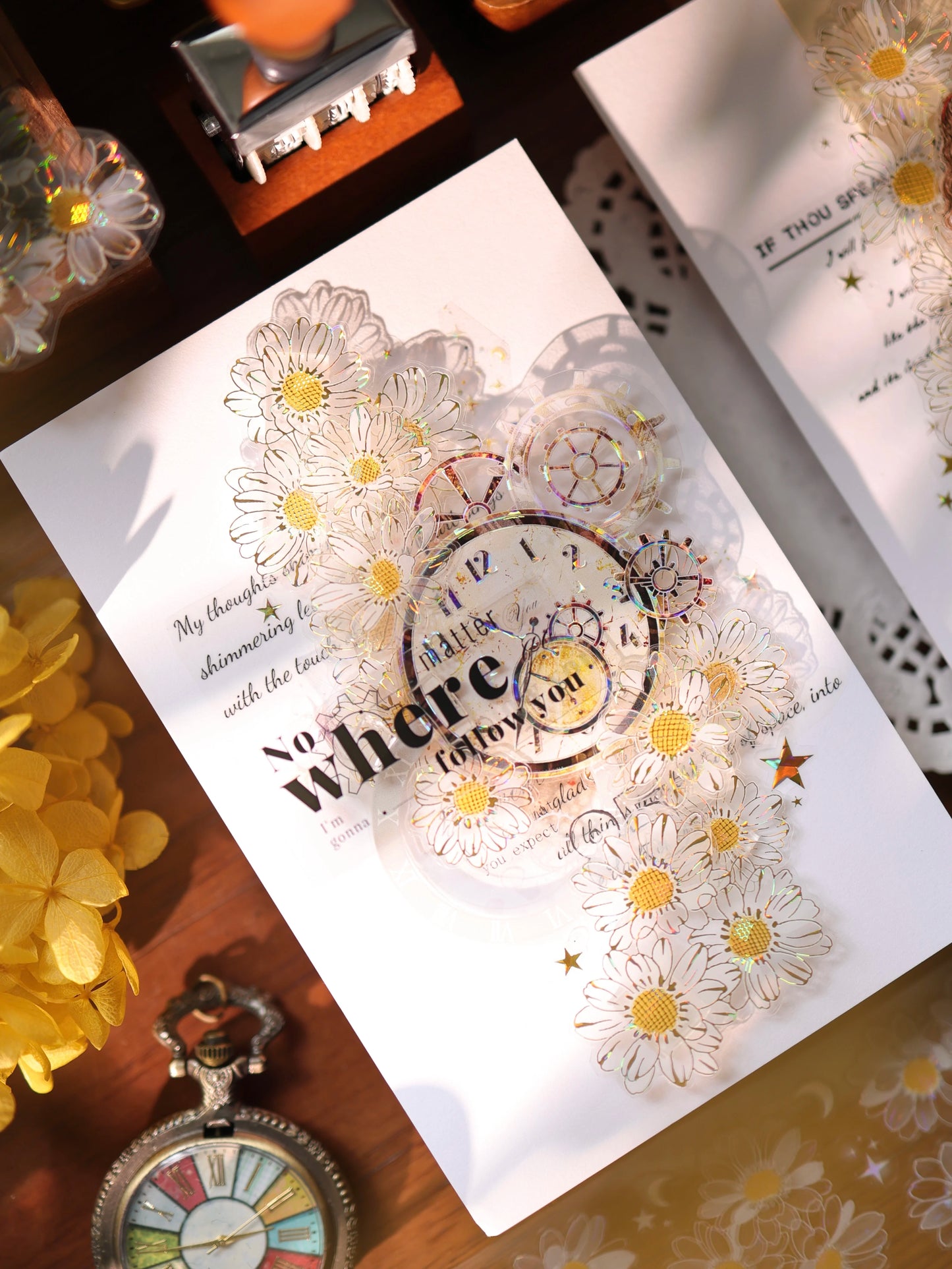 YiEr Vol17【Air Garden】Kiss-cut Floral Washi Tape and PET Stickers