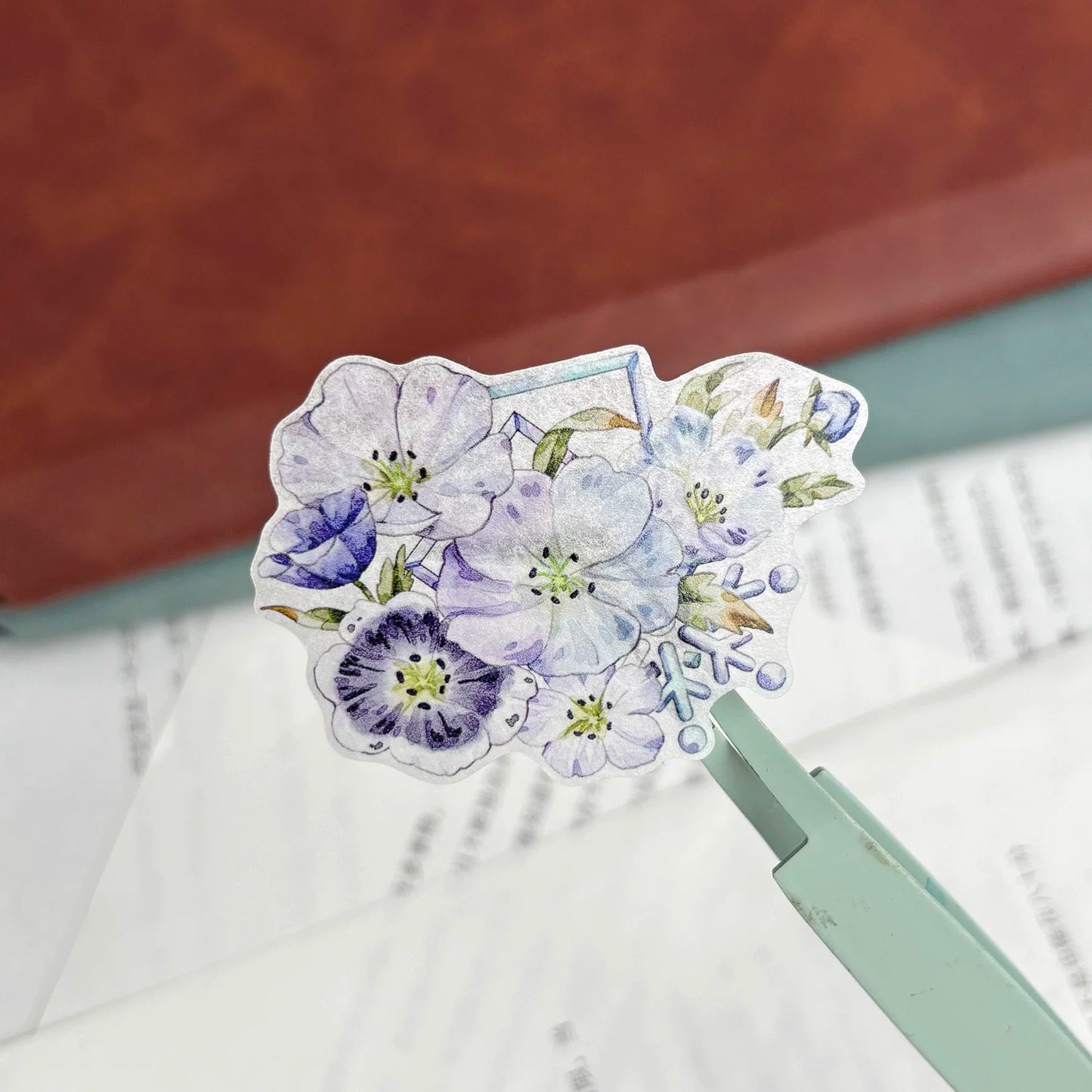 ZiYuanSu Vol15【Baby Blue Eyes】Follower Background Scene Kiss-cut Floral Washi Tape and PET Stickers