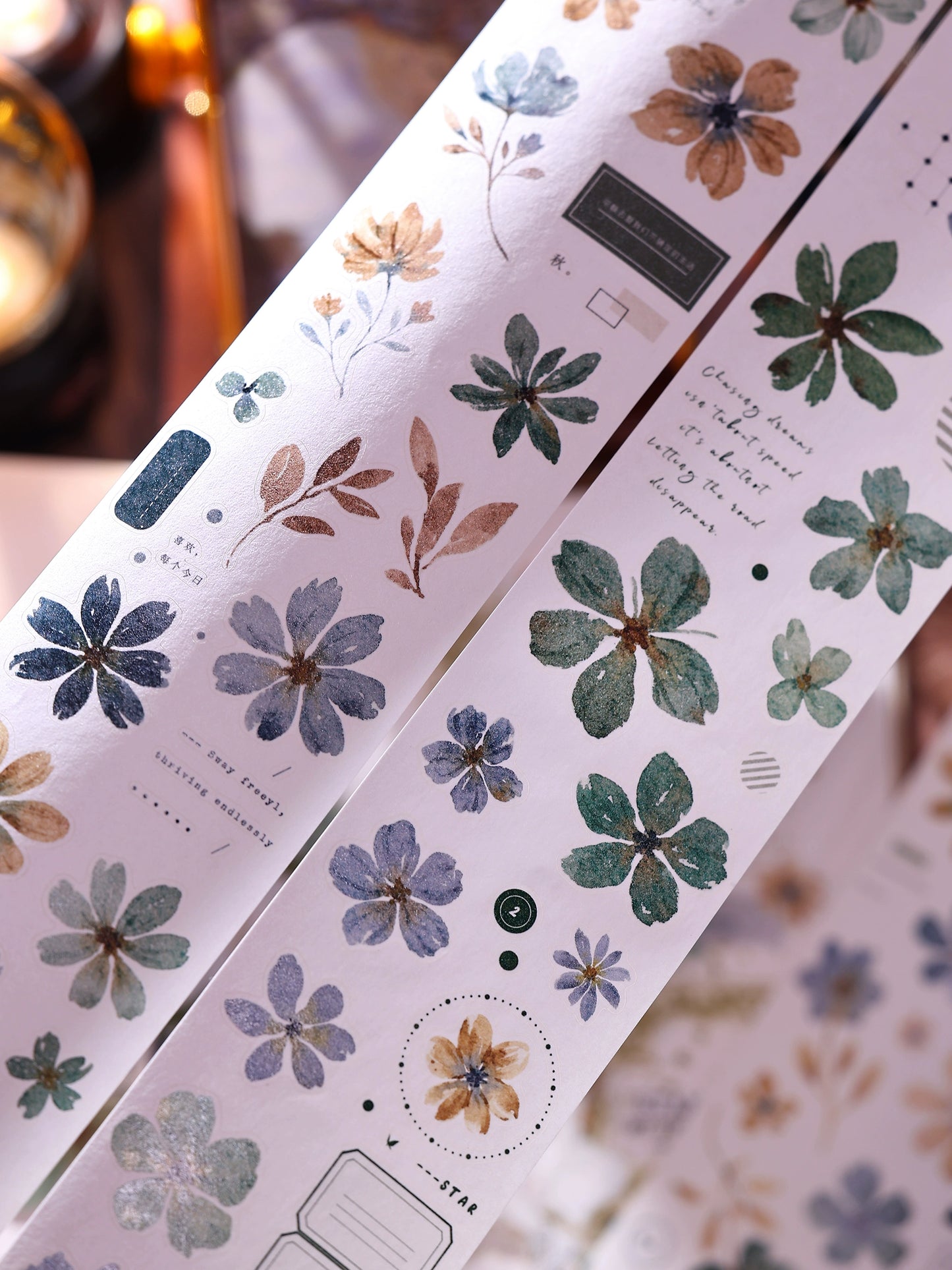 XiaoBaiJia【Green Book】Light Retro Orginal Design Washi Pet Tape Landscape Stickers