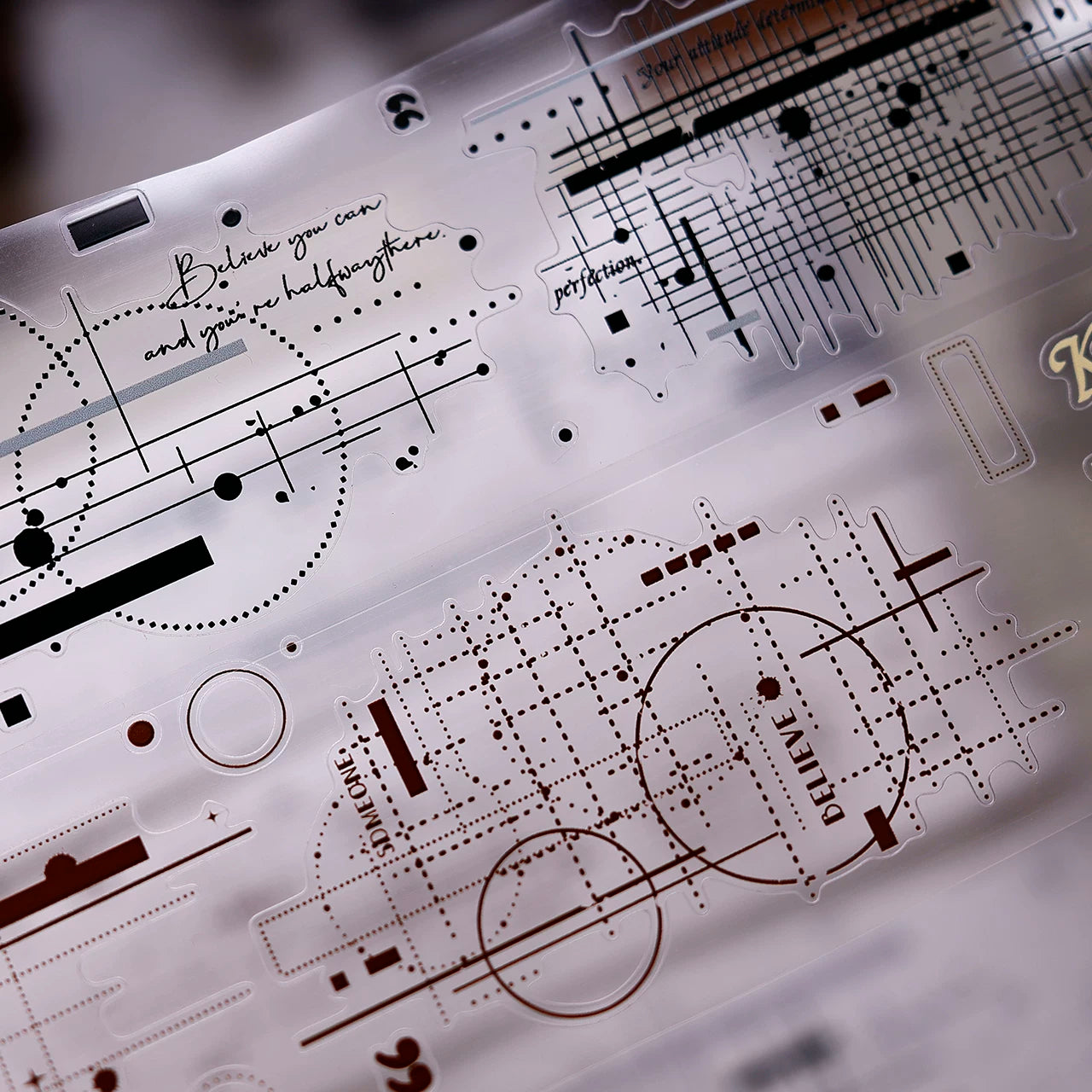 XiaoBaiJia Salt Series【Shadow Serenade】Pre-cut Orginal Design Washi/Pet Tape Light Retro Stickers