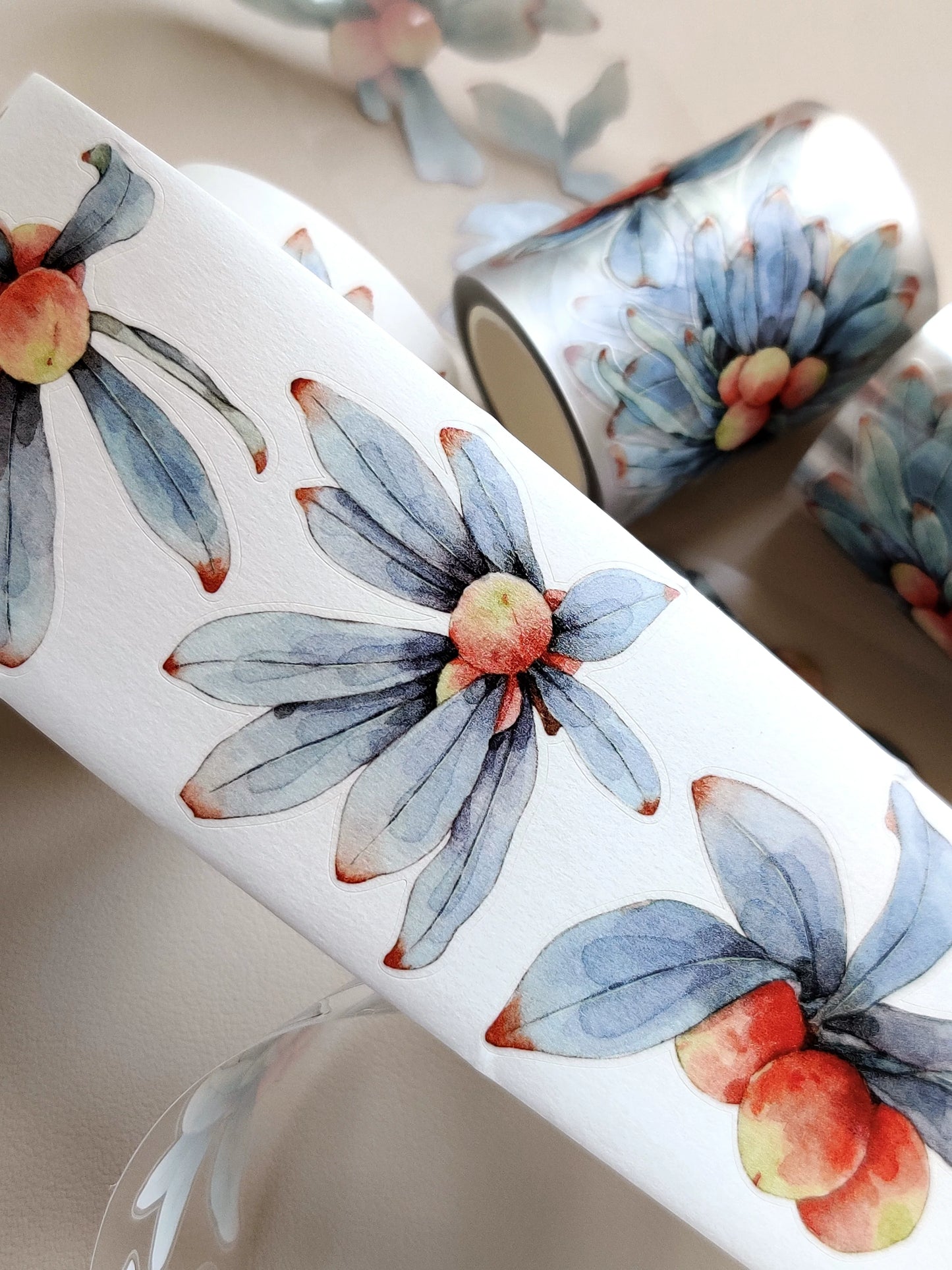 Xiangxiang Vol7【Red Bayberry】Light Retro Character Scenery Orginal Design Washi Pet Tape Landscaping Stickers