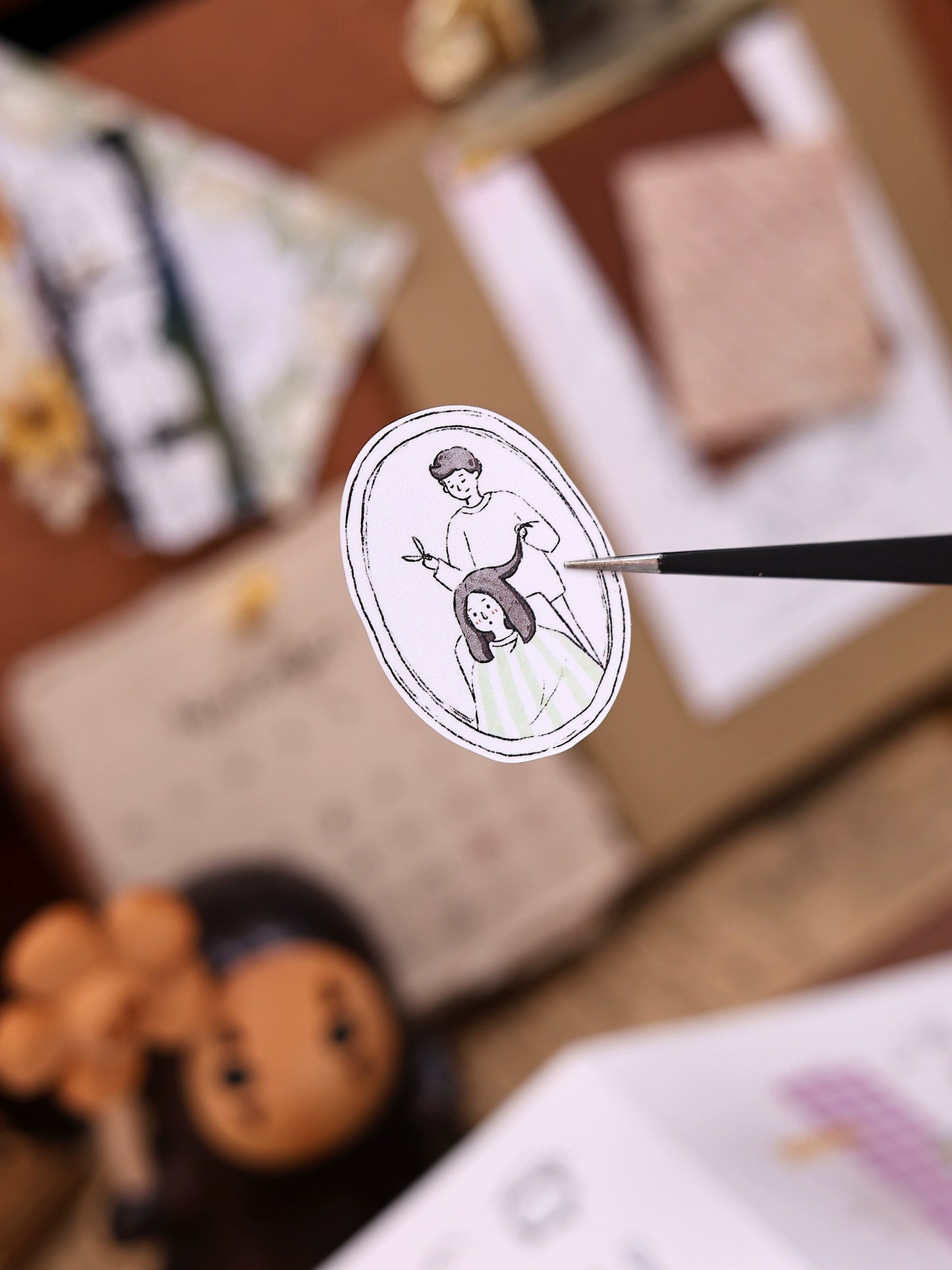 XiaoBaiJia Minimalist Style【Daily Affairs】Light Retro Orginal Design Washi Pet Tape Landscape Stickers