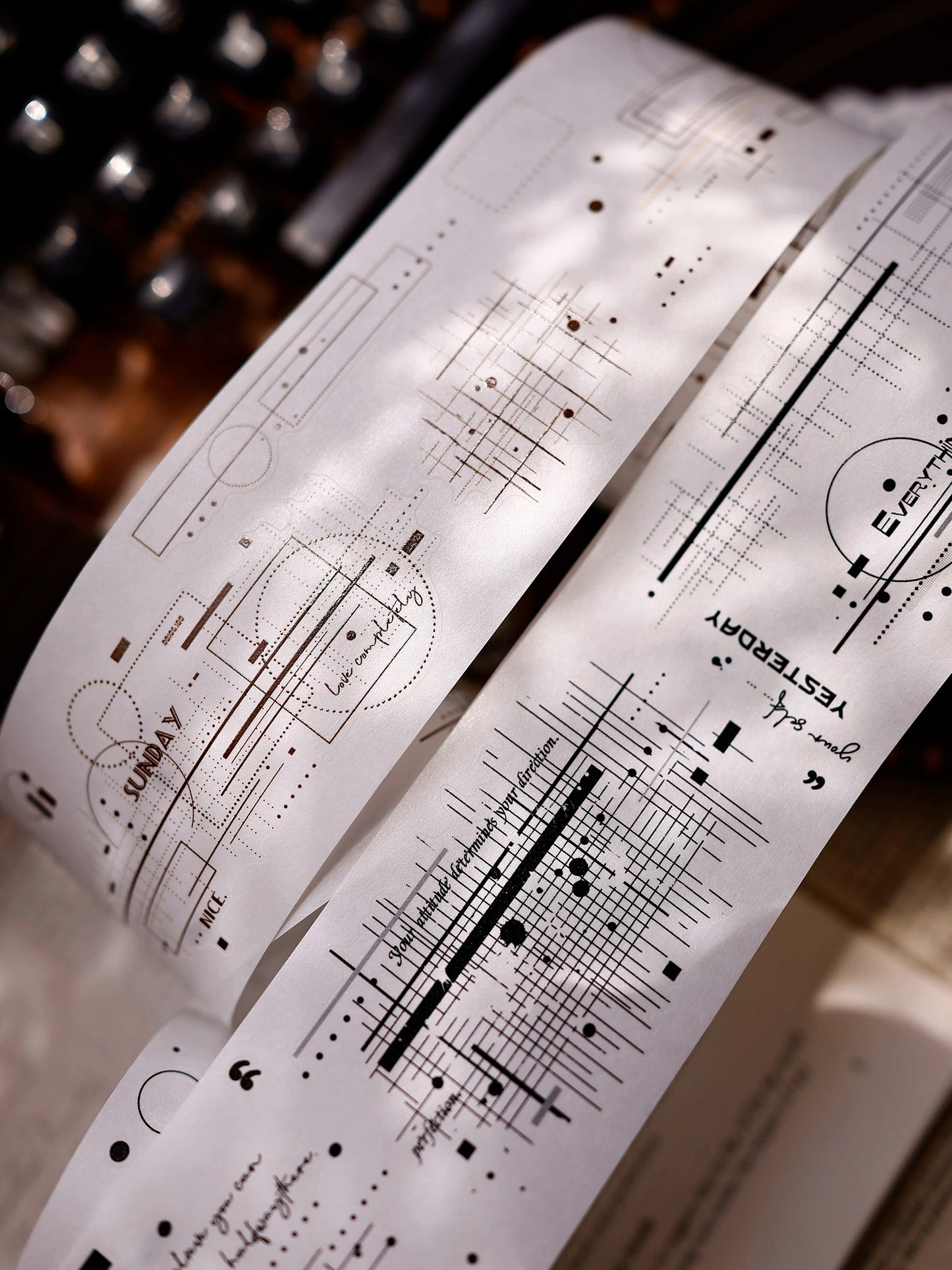 XiaoBaiJia Salt Series【Shadow Serenade】Pre-cut Orginal Design Washi/Pet Tape Light Retro Stickers