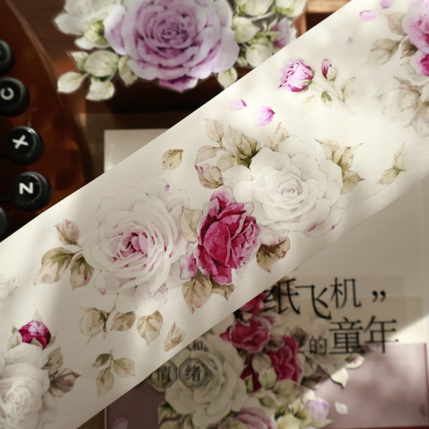 YiEr Vol15【Starry Purple】Orginal Design Pre-cut Washi/Pet Floral Tape Light Retro Landscaping Stickers