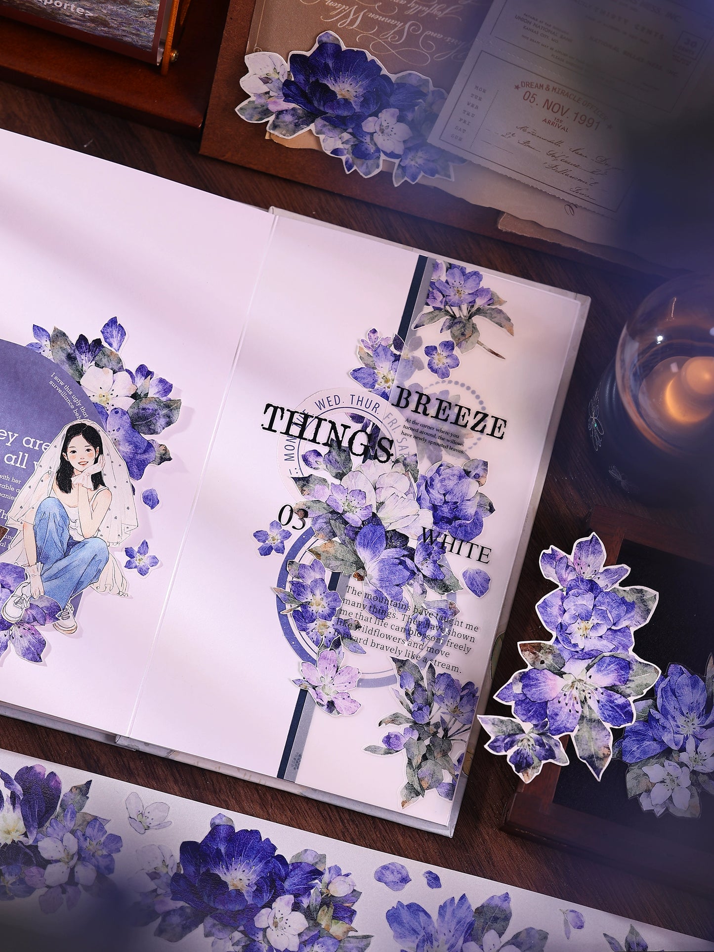 XiaoBaiJia【Lanyu Island】Light Retro Orginal Design Washi Pet Tape Landscape Stickers