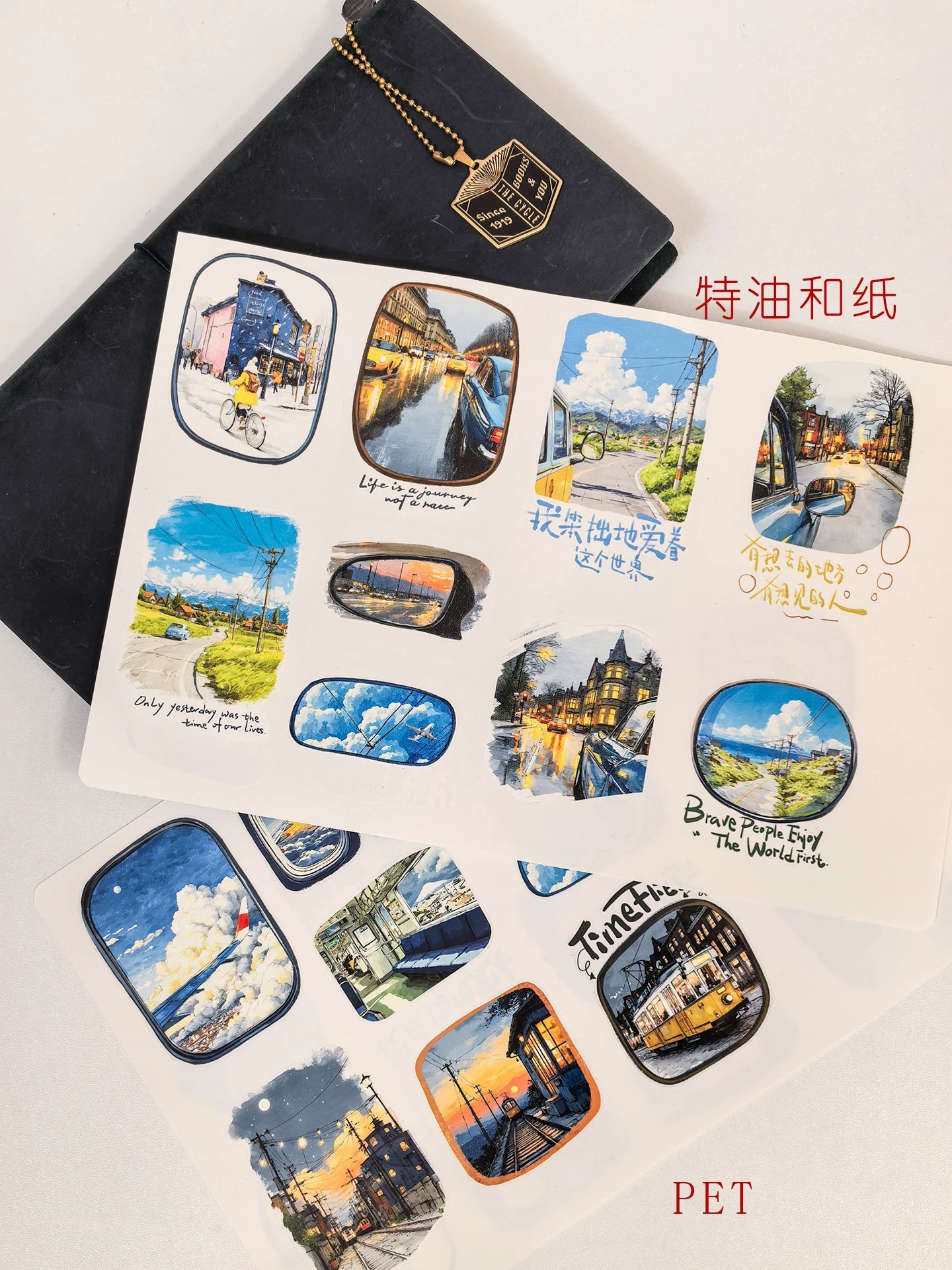 Wait Studio【World Outside the Window】 Pre-cut Light Retro Washi/PET Tape