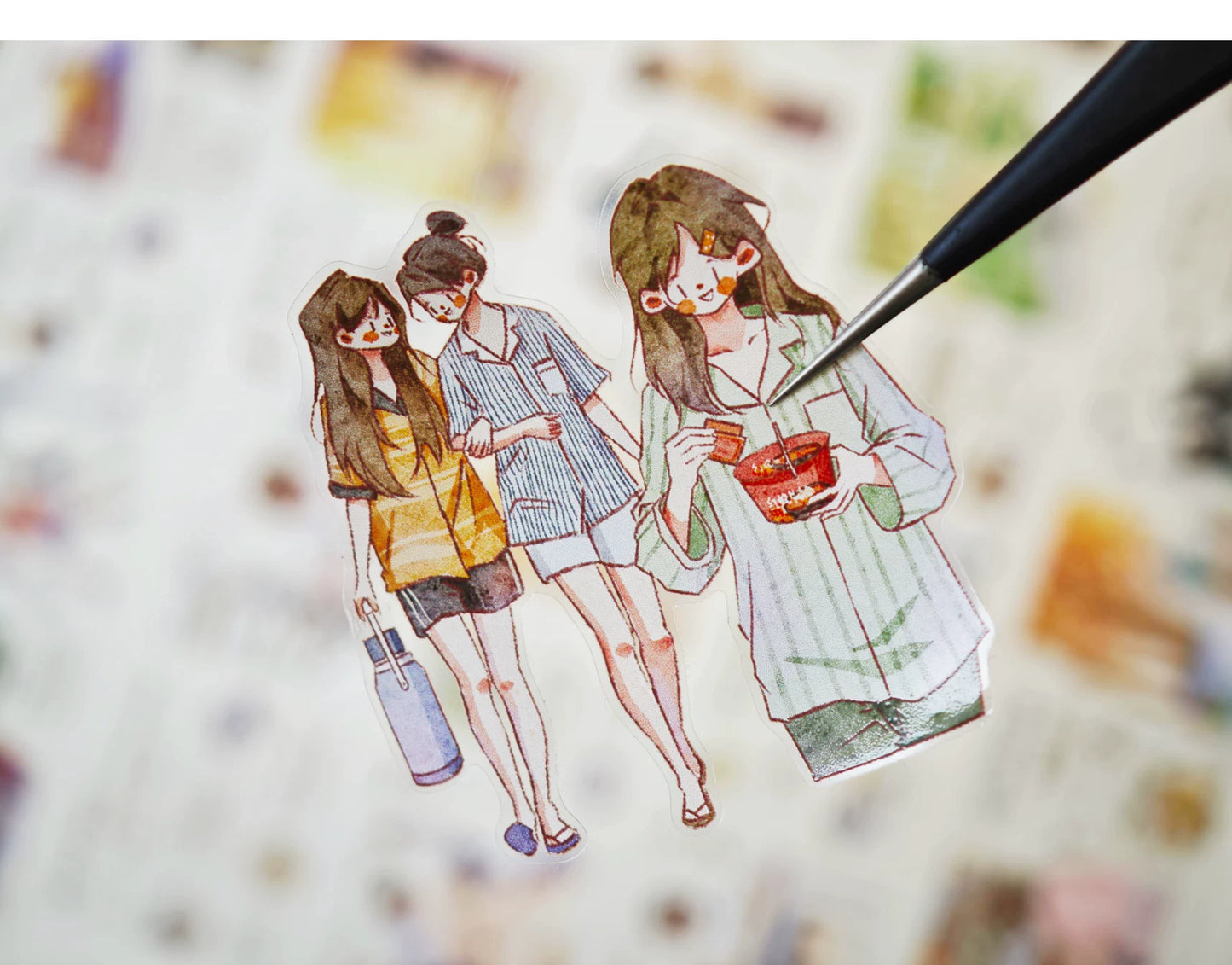 XingXing【Memoir】 Pre-cut Light Retro Campus Youth Washi/PET Tape