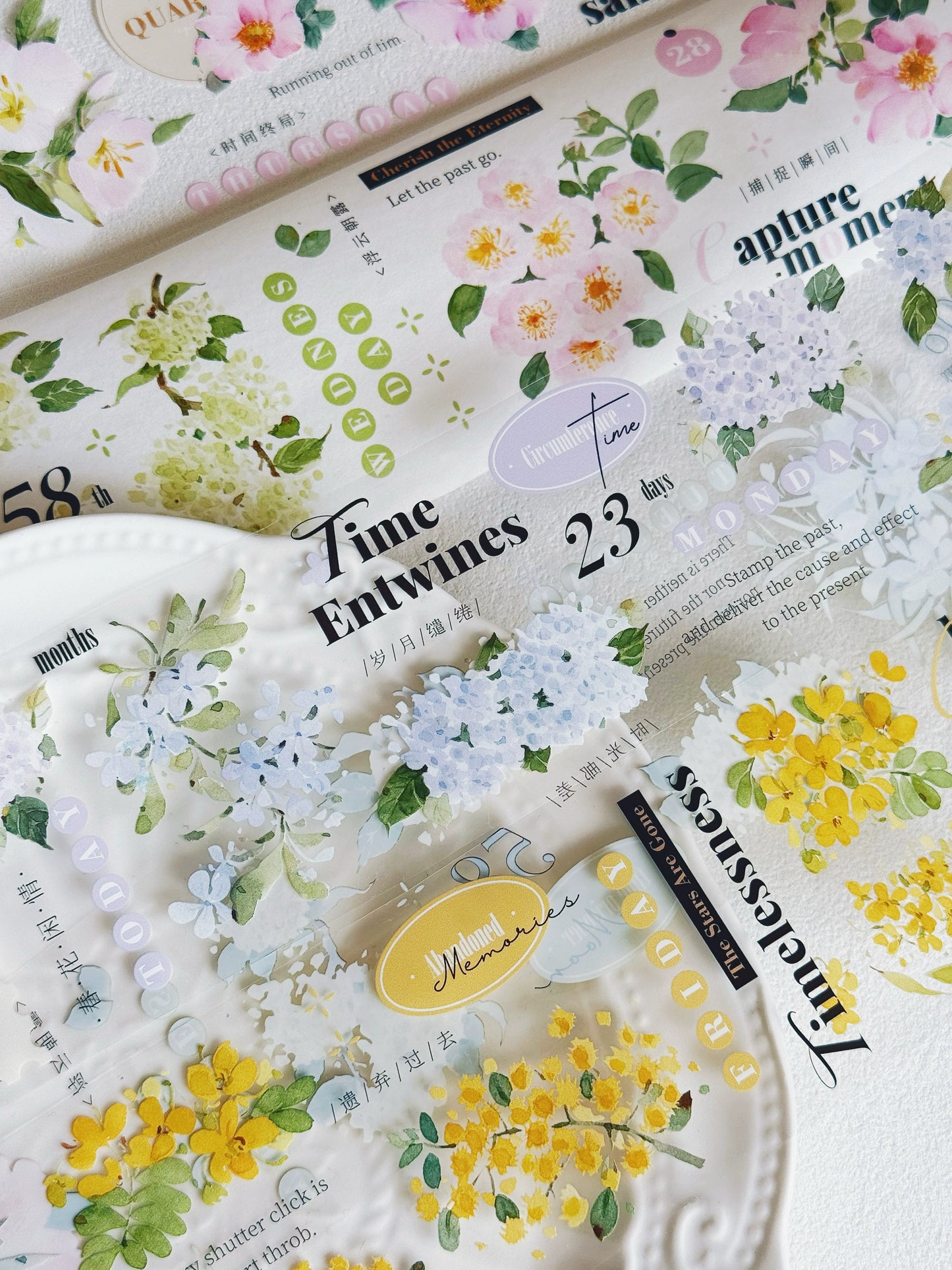 XiYue【Spring Day】Original Design Washi/PET Tape Stickers