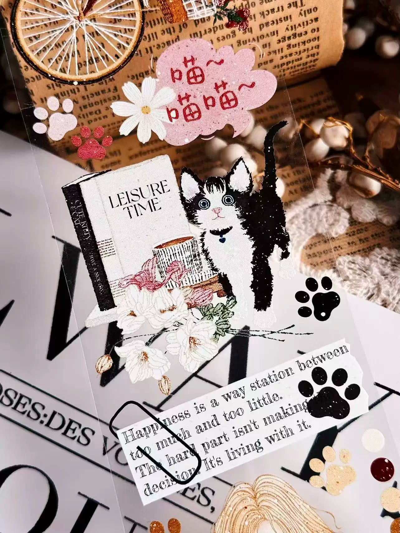 Linlanxi Vol14【I Allow Leisure Time】Original Design Retro Exquisite Vintage Decorative Washi/Pet Tape