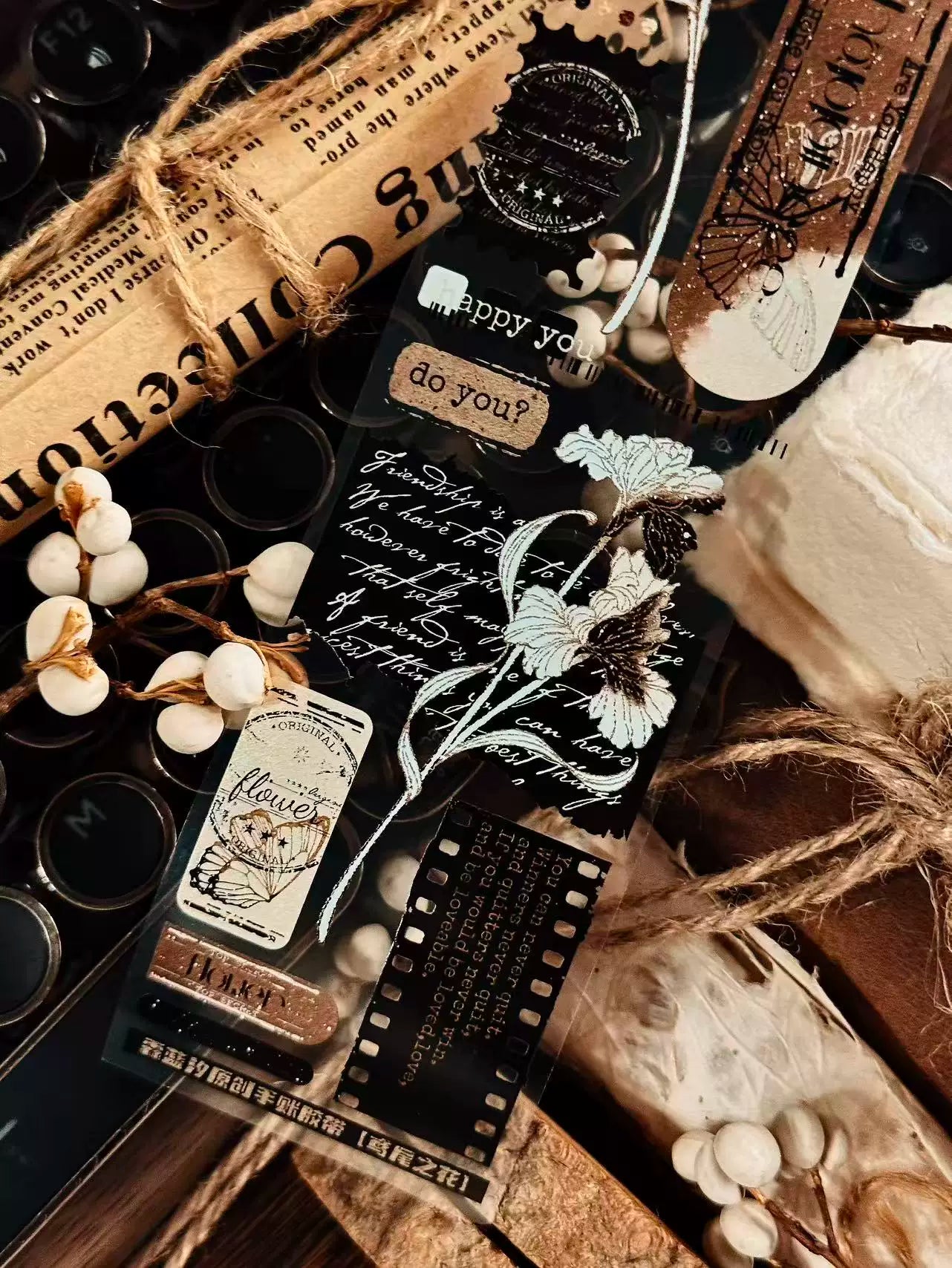 Linlanxi Vol13【Iris Flower】Original Design Retro Exquisite Light Vintage Decorative Washi Pet Tape