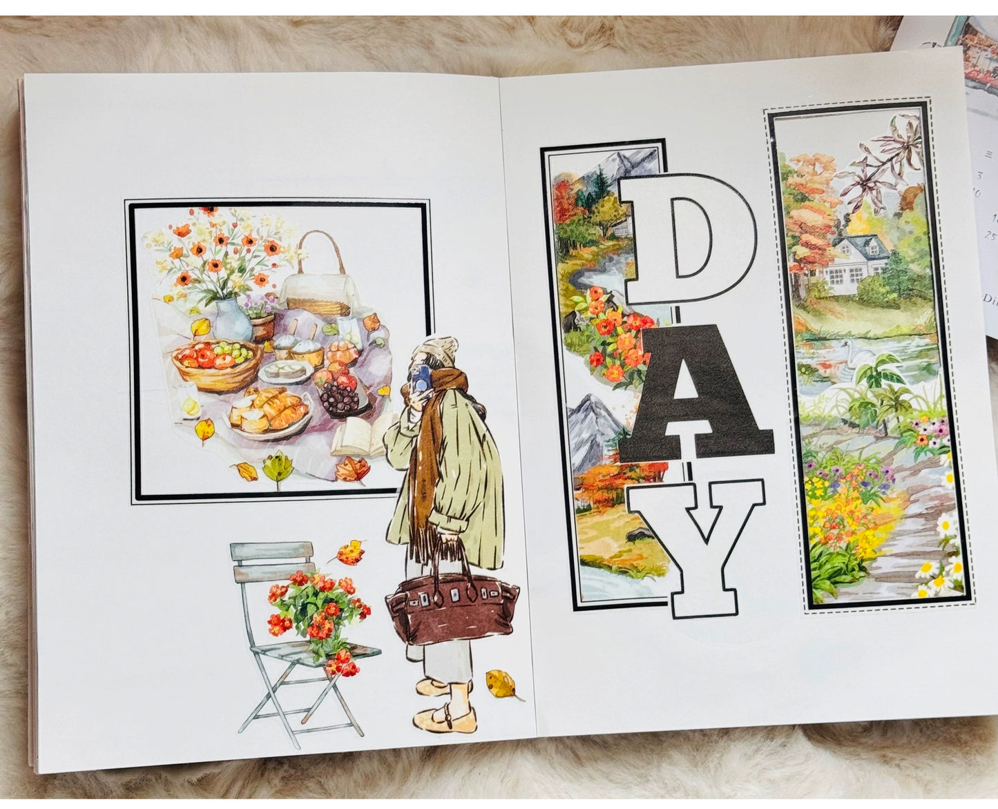 ZiYuanSu Vol12【Coffee Freedom&Comfortable Season】Pre-Cut Original Design Character Washi/PET Tape Stickers, for Scrapbook Supplies,Scrapbook Tape Stickers,Junk Journal Supplies, Journaling Stickers,Bullet Journals