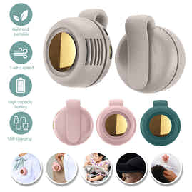 ‌Mini Cyclone-160g Bladeless Clip Fan That Goes Everywhere. 3 Speeds. 900mAh. Silicone Clip. Clip Anywhere. Hands-Free Cooling.