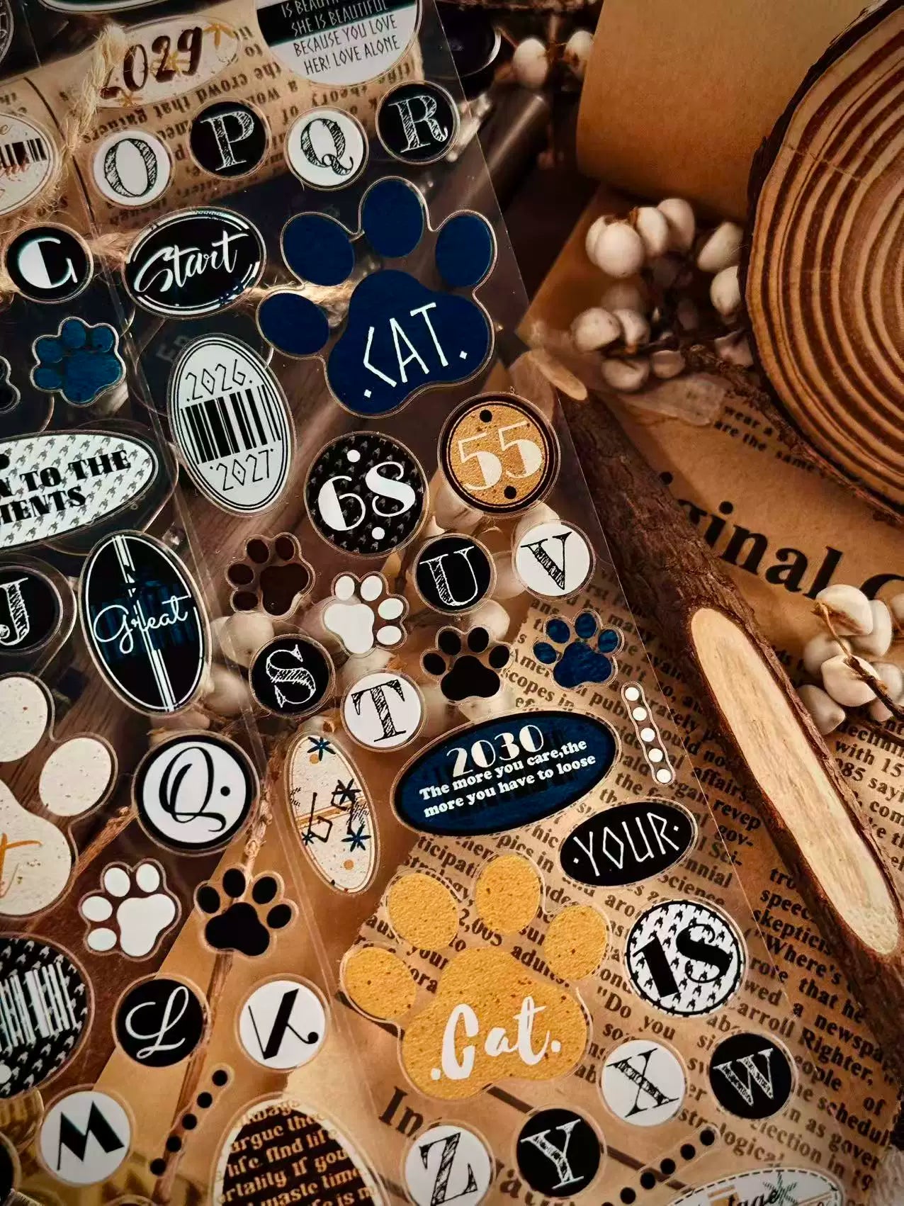 Linlanxi Vol14【Circular Label Set】Original Design Retro Exquisite Vintage Decorative Washi/Pet Tape