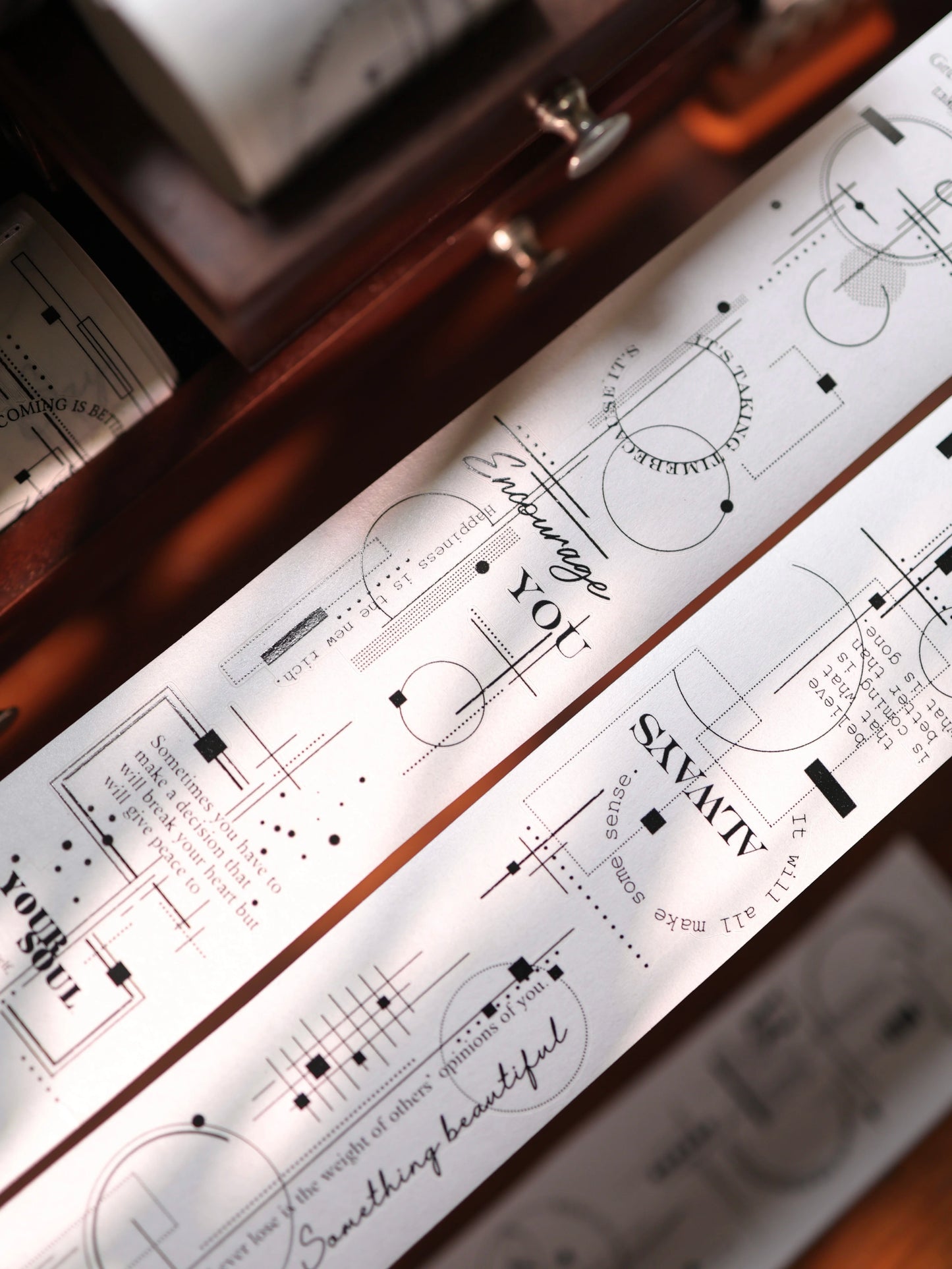 YiEr Vol17【Frames and Lines】Kiss-cut Backgroud Washi Tape and PET Stickers